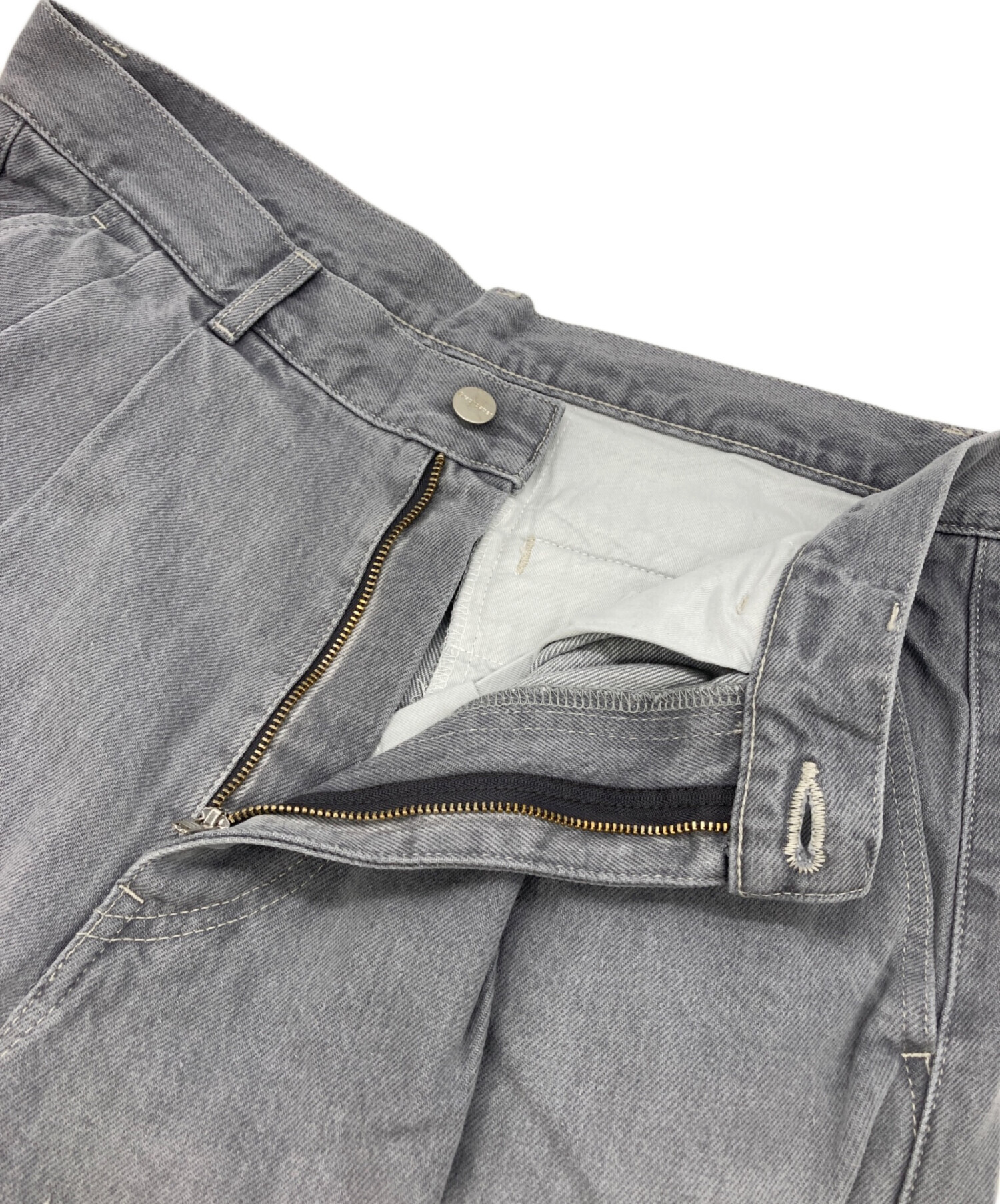 パンツ Graphpaper Gray Tone Denim TwoTuck Pants 中古・古着通販】Graphpaper (グラフペーパー) Gray Tone Cone Denim