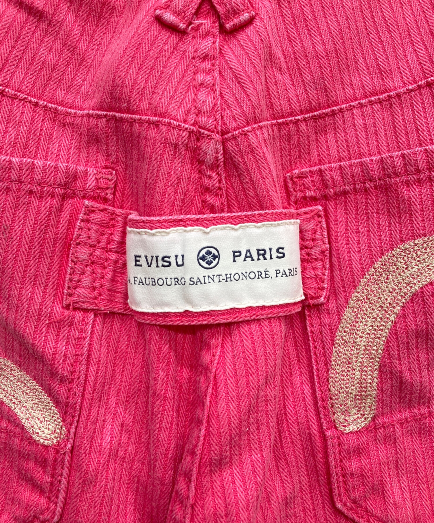 中古・古着通販】EVISU (エヴィス) カモメ刺繍ハーフパンツ ピンク