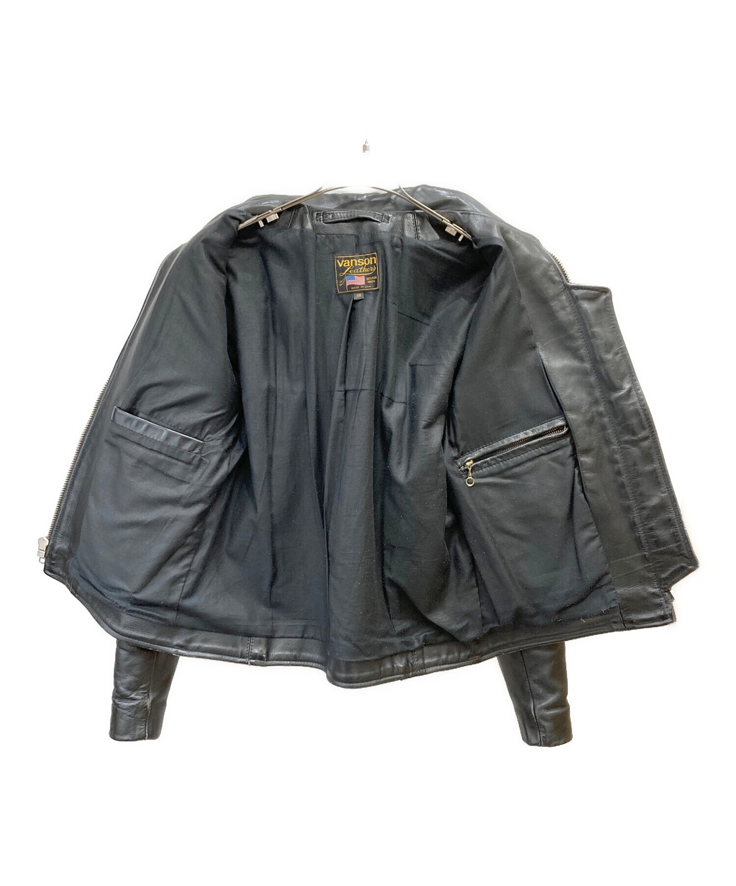 中古・古着通販】VANSON (バンソン) ENF襟付きシングルライダース