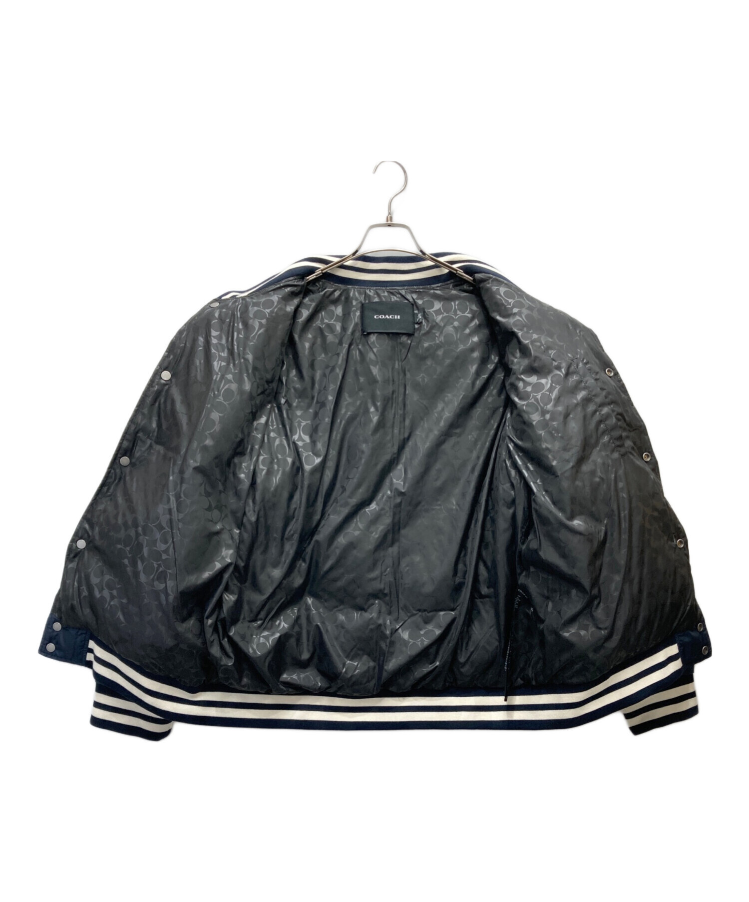 中古・古着通販COACH (コーチ) ダウンコート ネイビー サイズ:XS 
