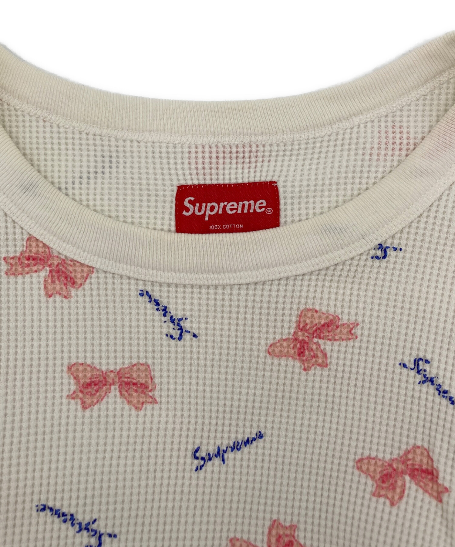 Supreme シュプリーム　サーマル　Bow Waffle Thermal Supreme Bow Waffle Thermal Natural Men's - FW19 - US