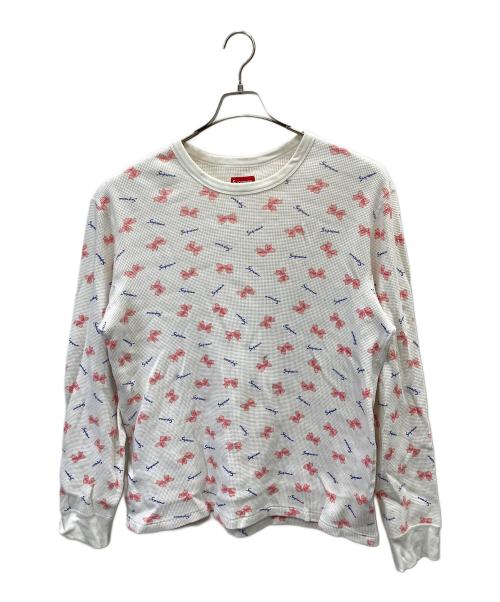 Supreme Bow Waffle Thermal Sサイズ　リボン柄19AW 3056002440495463_01_5609w.jpeg
