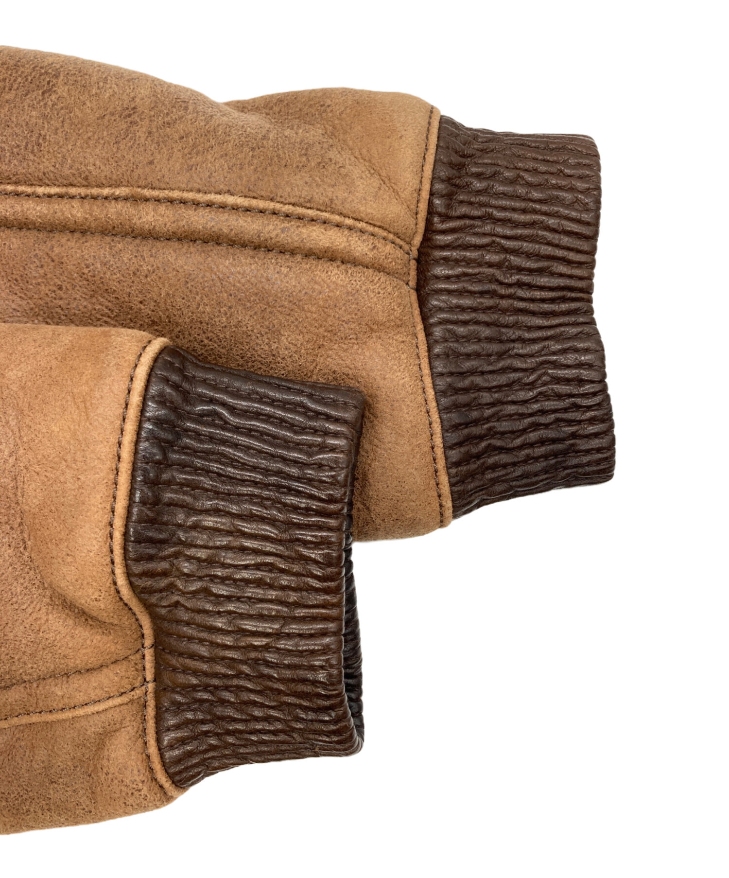 中古・古着通販】COACH (コーチ) レザームートンジャケット ブラウン