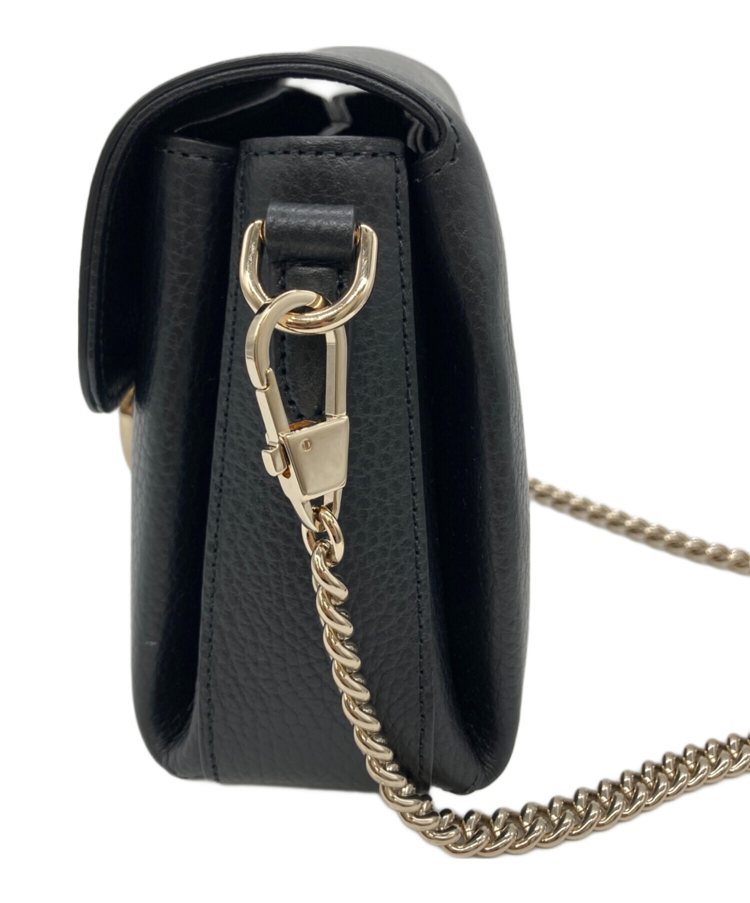 【中古】GUCCI ショルダーバッグ　ブラックレザー　インターロッキングG 楽天市場】GUCCI グッチ インターロッキングG ショルダーバッグ