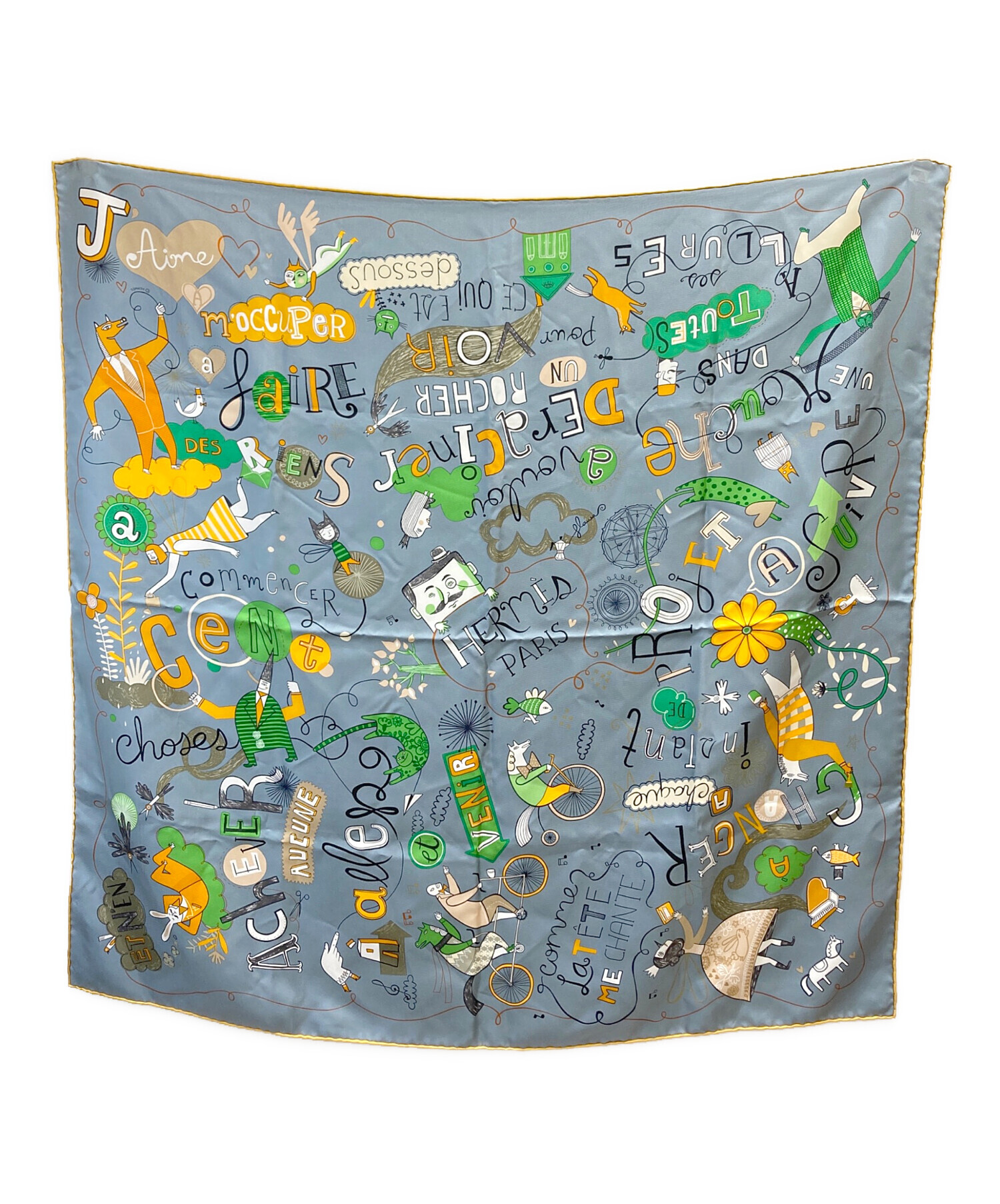 エルメス カレ90 Les Confessions 告白 スカーフ シルク HERMES◇スカーフ/シルク/ORN/レディース/カレ90/告白/Les Confessions