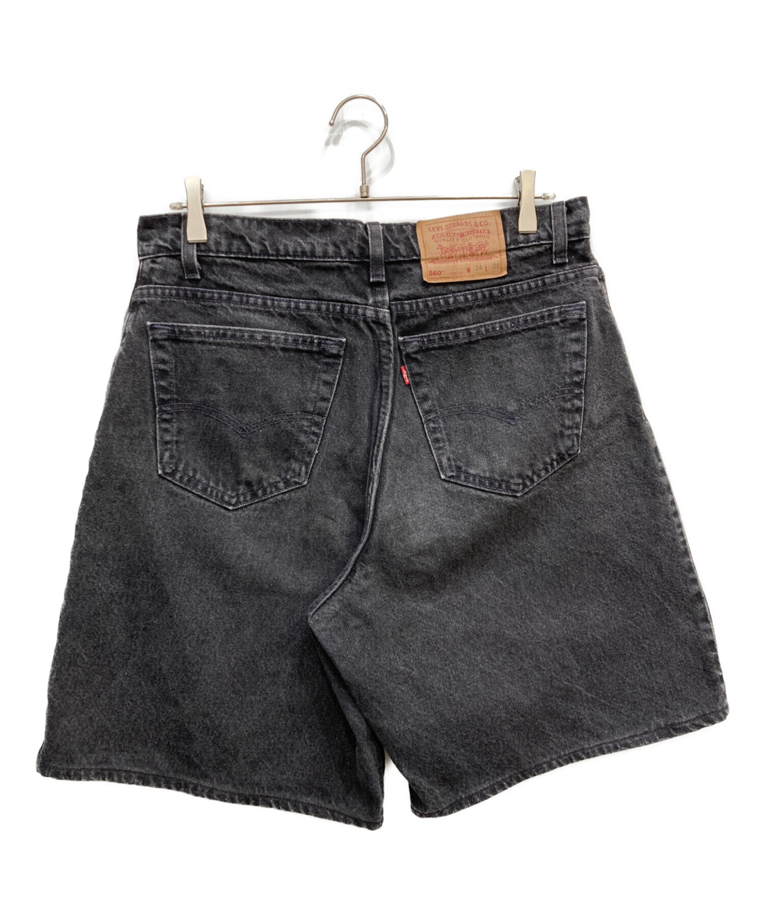 USA製 リーバイス Levi's 560 ルーズフィット デニムハーフパンツ 中古・古着通販】LEVI'S (リーバイス) 560デニムハーフパンツ ブラック