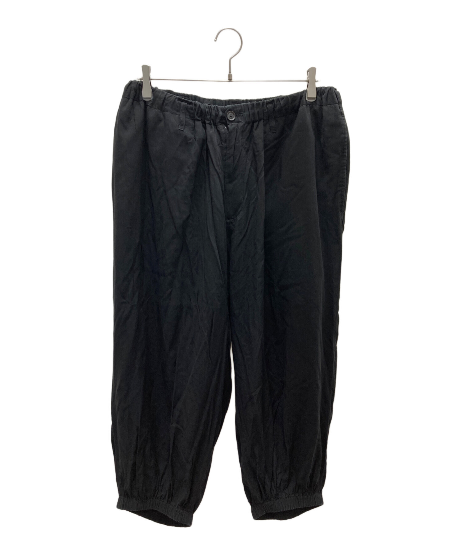 ヨウジヤマモト　変形パンツ ヨウジヤマモト 変形パンツ C/F/W OX PLEATS HALF PANTS(S BLACK
