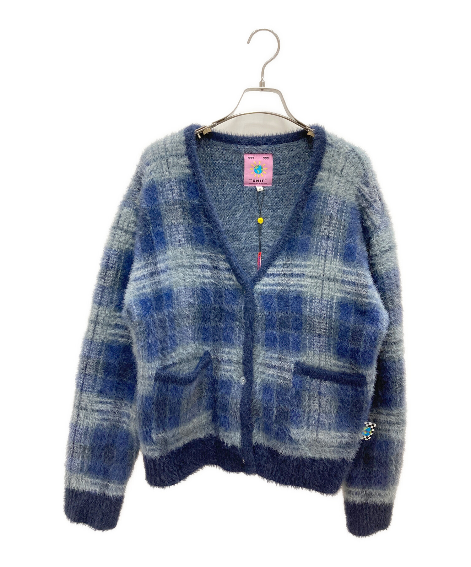 中古・古着通販】UNIF (ユニフ) Ty Cardigan ネイビー サイズ:M 未使用 