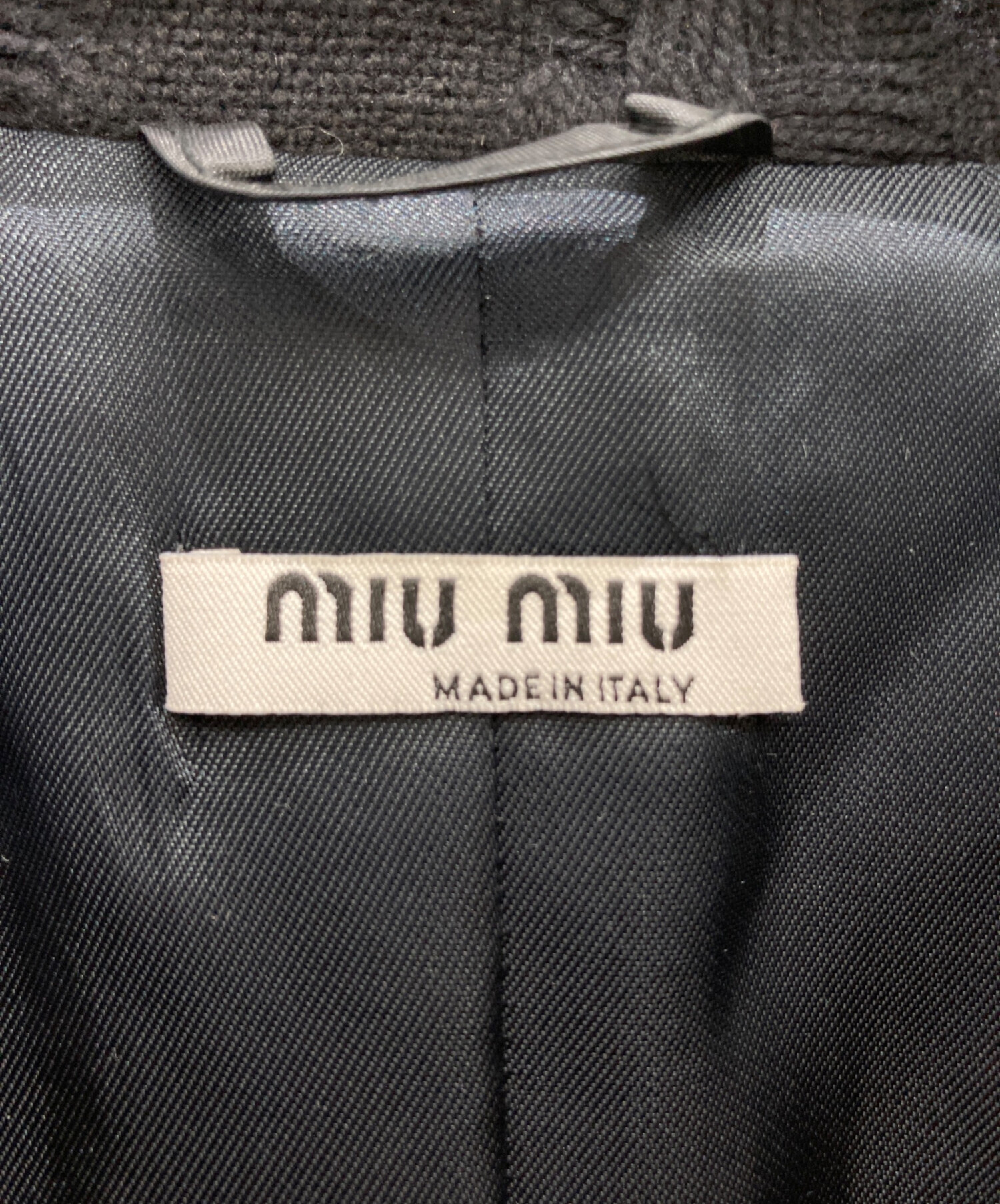 中古・古着通販】MIU MIU (ミュウミュウ) ウールデザインロングコート