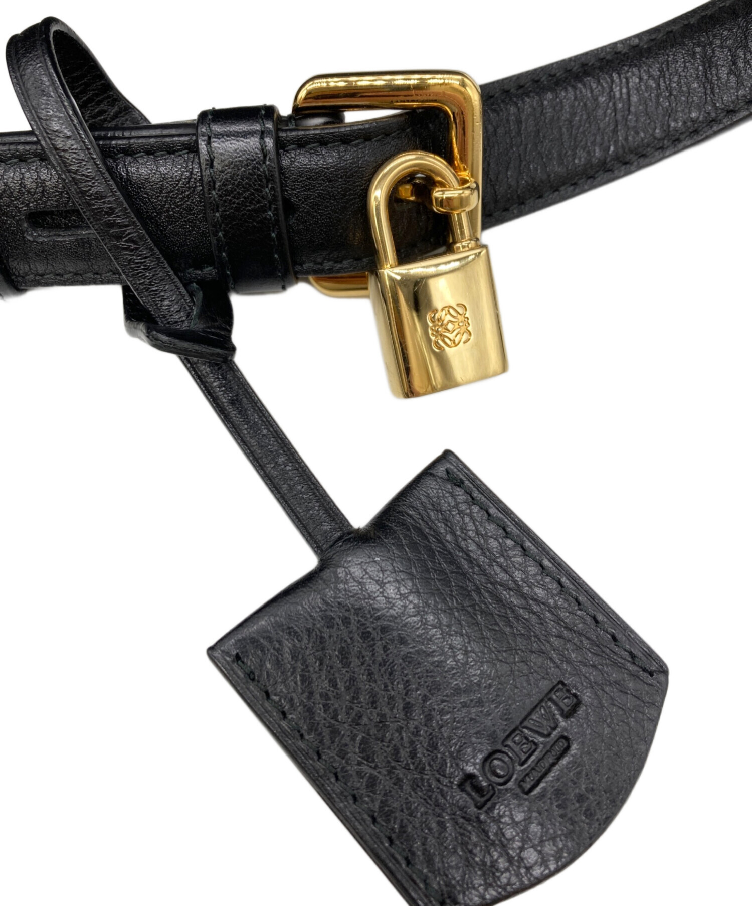 中古・古着通販】LOEWE (ロエベ) ヘリテージショルダーバッグ ブラック