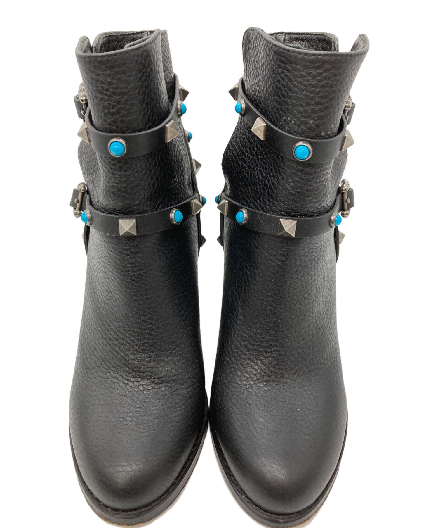 【新品・未使用】VALENTINO ヴァレンティノ 靴 ブーツ スタッズ 35 中古・古着通販】VALENTINO (ヴァレンティノ) ロックスタッズブーツ