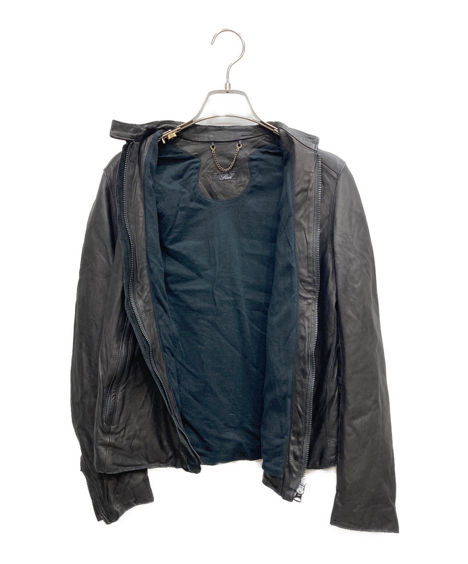 美品‼️sisiiシングルライダース　ジャケット　XS 中古・古着通販】sisii (シシ) シングルライダースジャケット ブラック