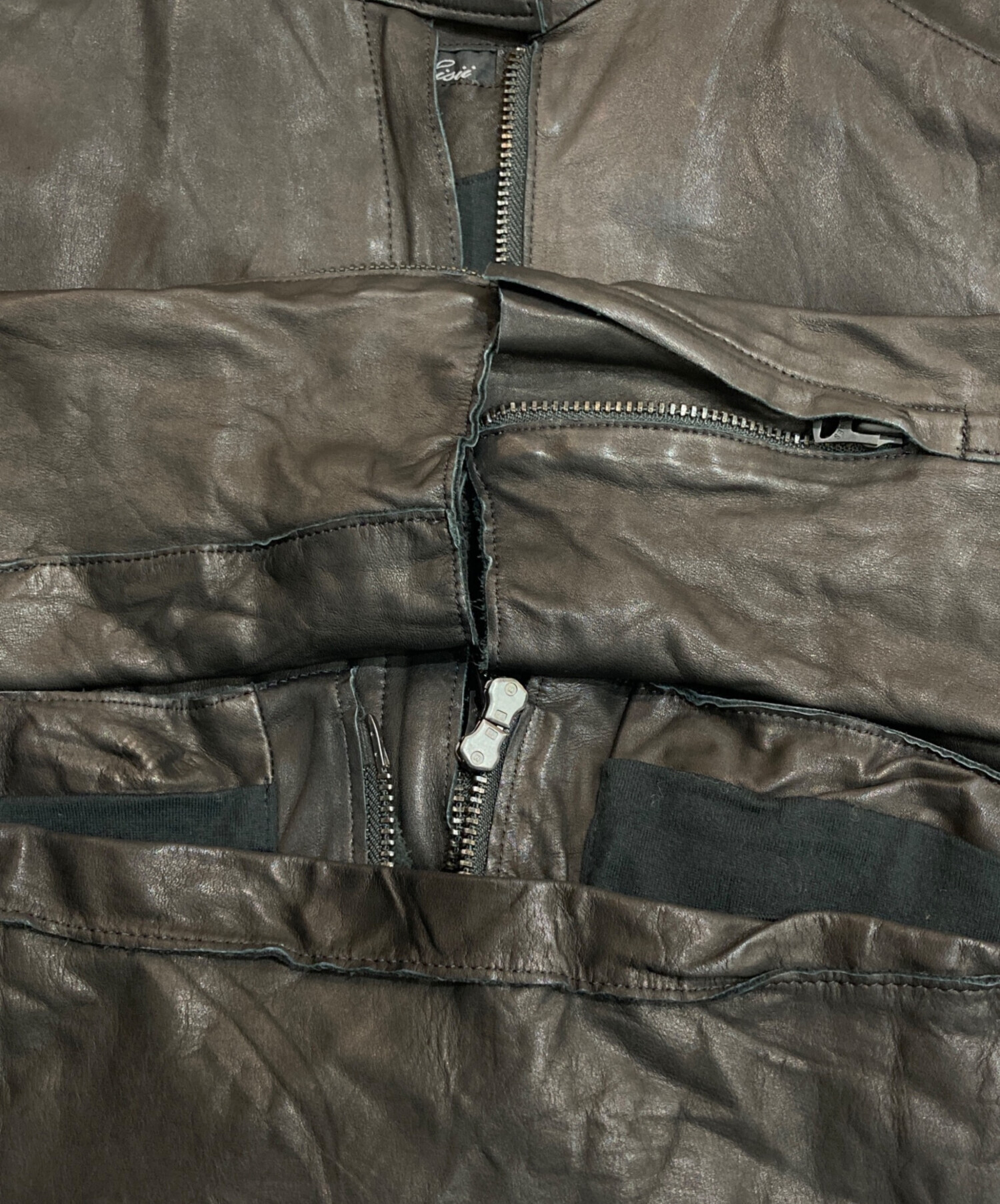 中古・古着通販】sisii (シシ) シングルライダースジャケット ブラック