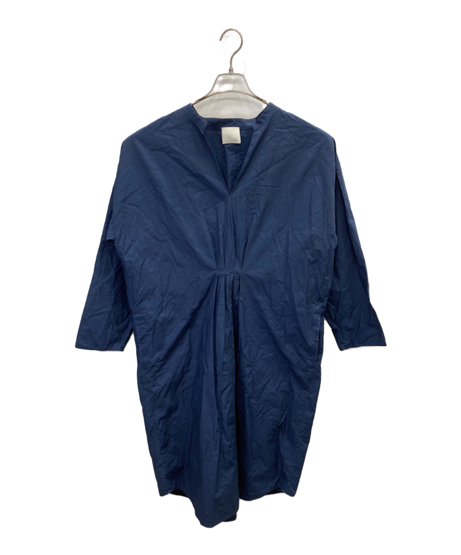 中古・古着通販】loin. (ロワン) コットンシャツワンピース ネイビー