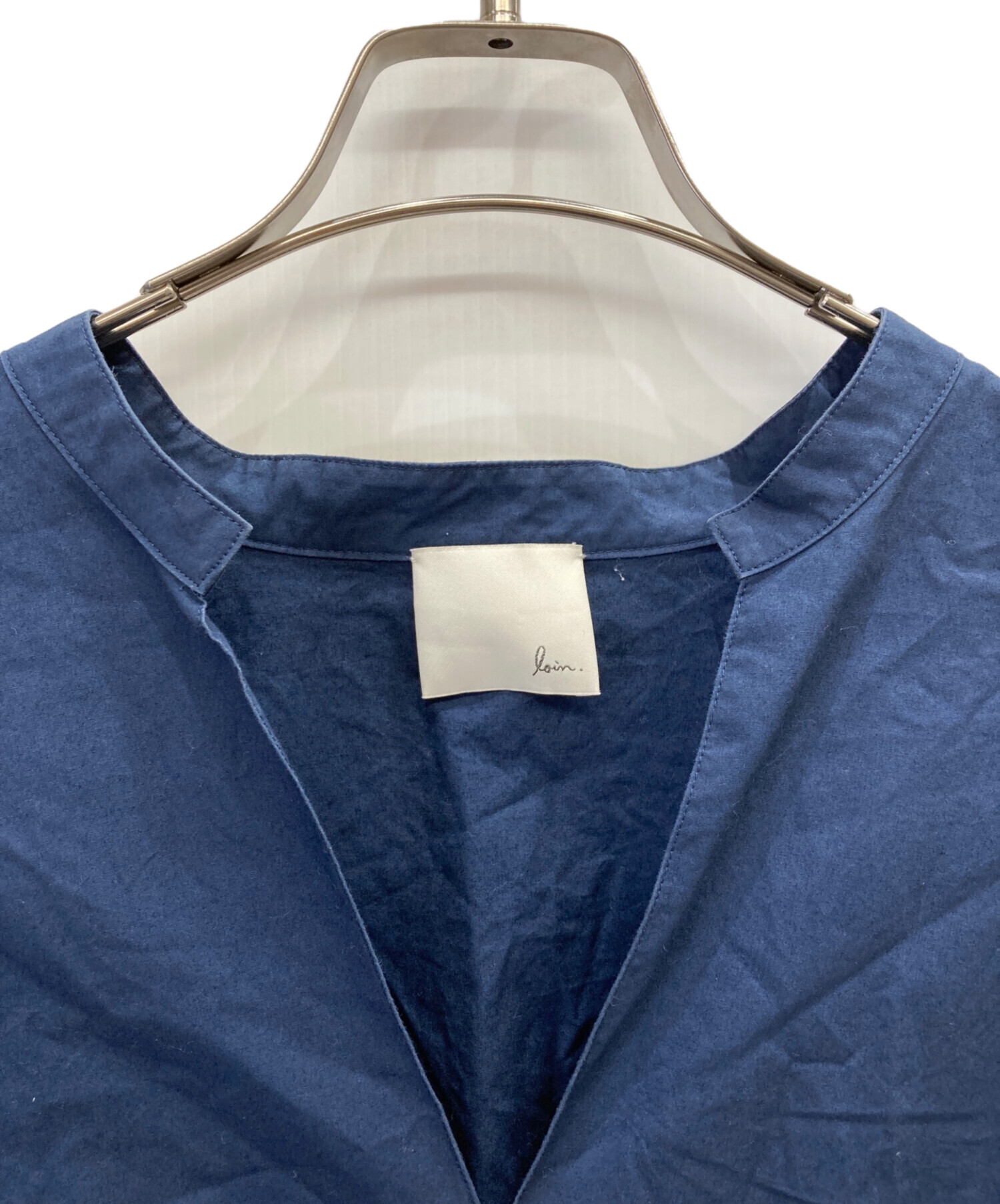 中古・古着通販】loin. (ロワン) コットンシャツワンピース ネイビー