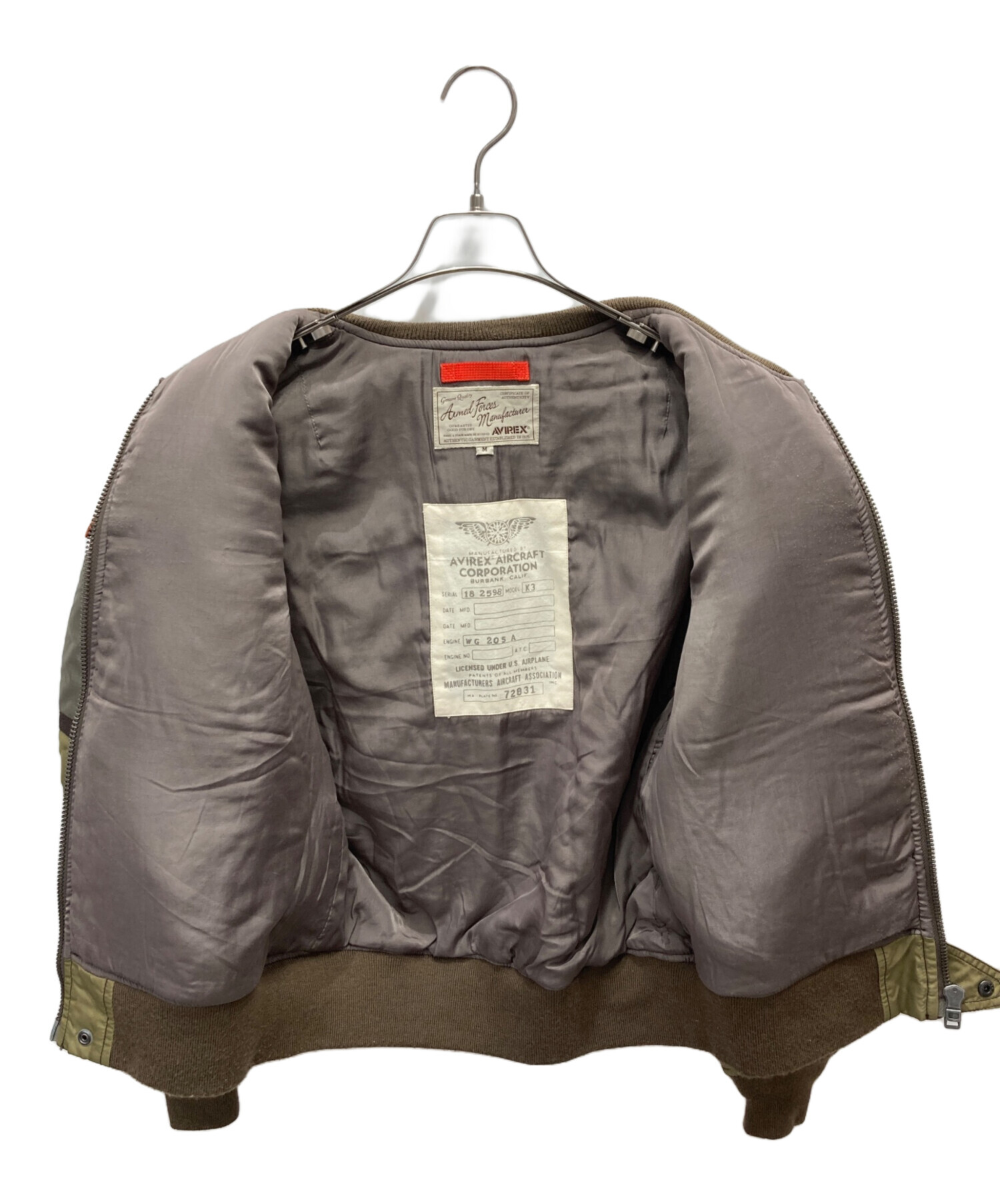希少/AVIREX L-2 MODEL K3 カスタム フライトジャケット M AVIREX L-2 MODEL K3 カスタム フライトジャケット カーキ M｜Yahoo