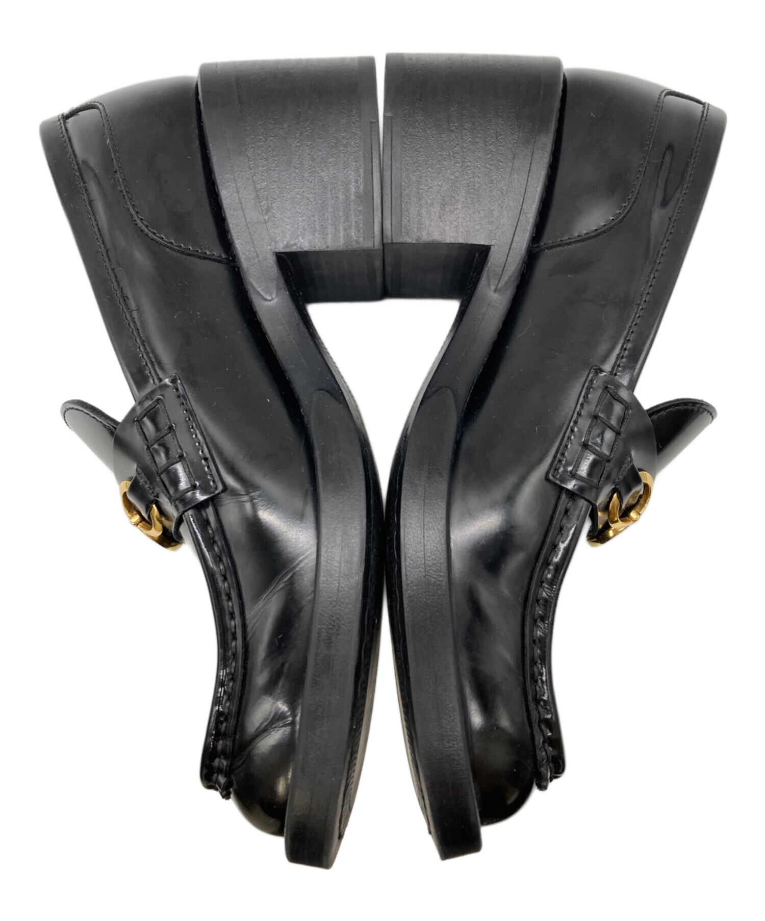 中古・古着通販】Chloe (クロエ) 60mm loafers ブラック サイズ:24.5