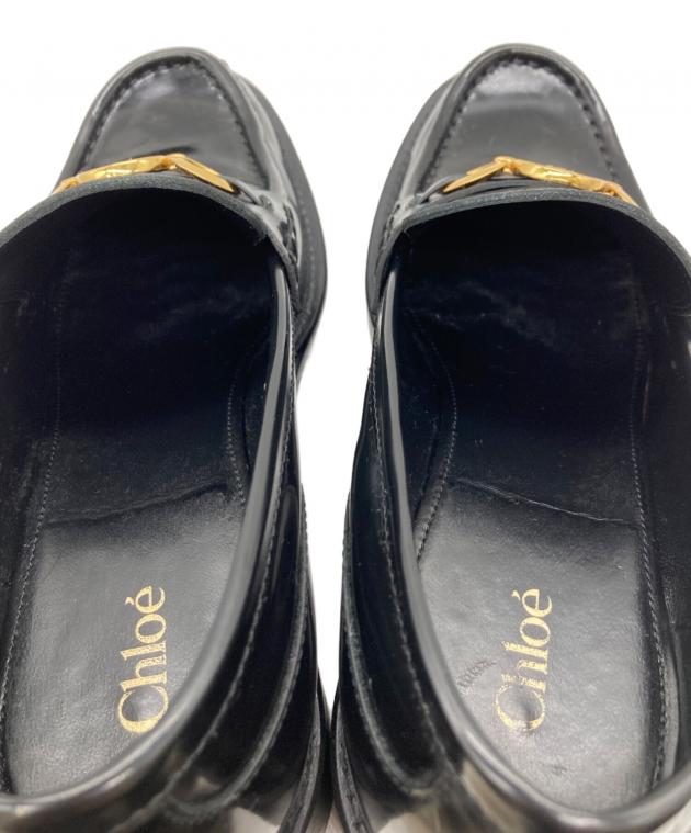 中古・古着通販】Chloe (クロエ) 60mm loafers ブラック サイズ:24.5