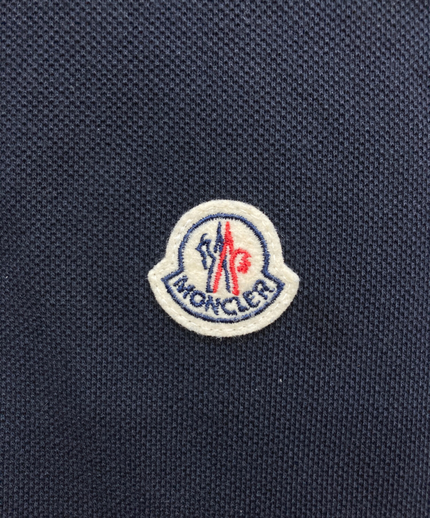 中古・古着通販】MONCLER (モンクレール) 鹿の子ポロシャツ ネイビー