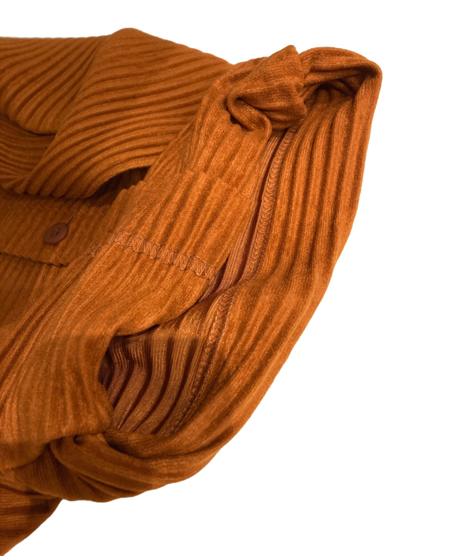 イッセイミヤケ ブラウン リバーシブル ハイネック プリーツ イッセイ