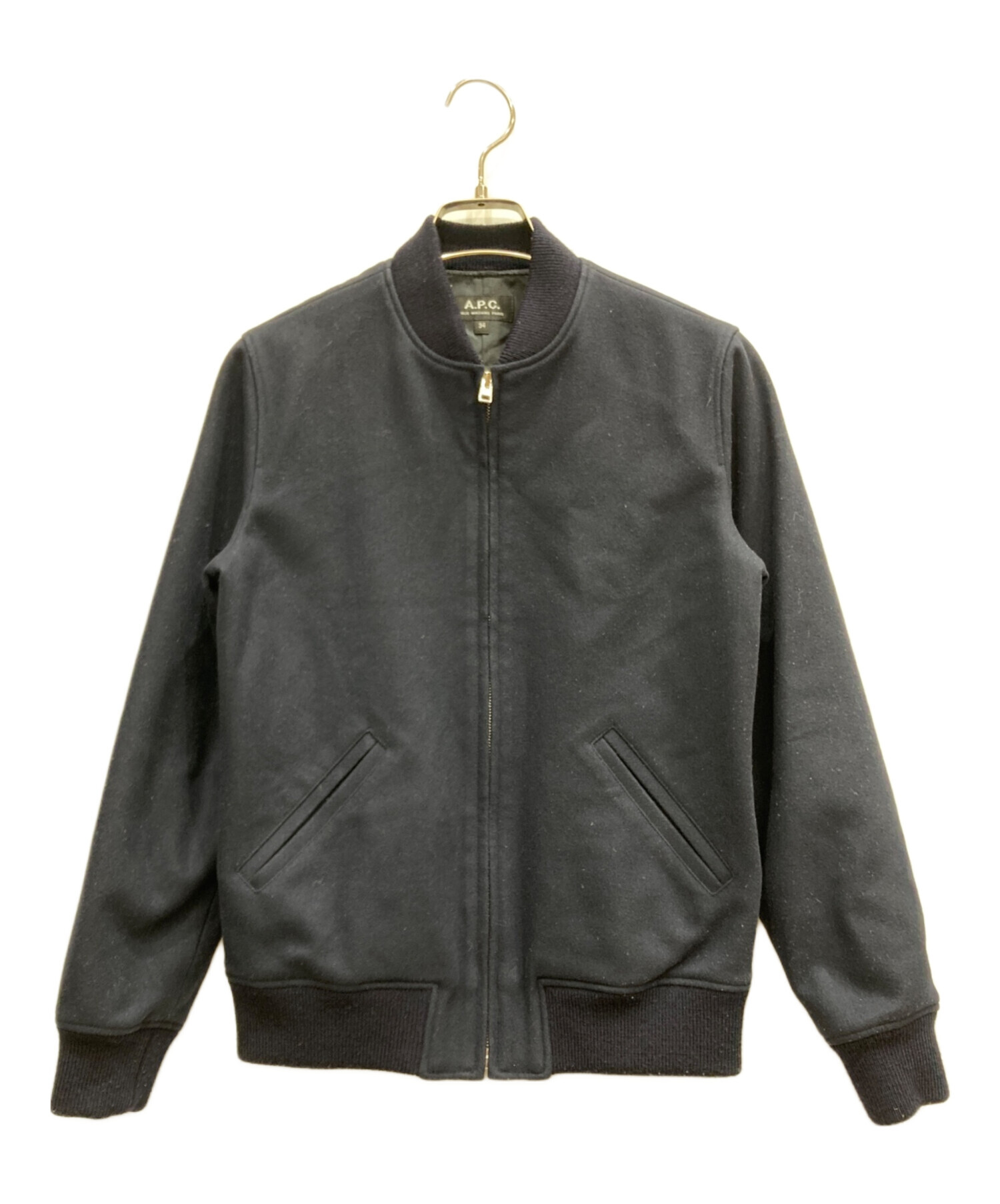 A.P.C スタジャン　XSサイズ 中古・古着通販】A.P.C. (アーペーセー) ウールジップブルゾン