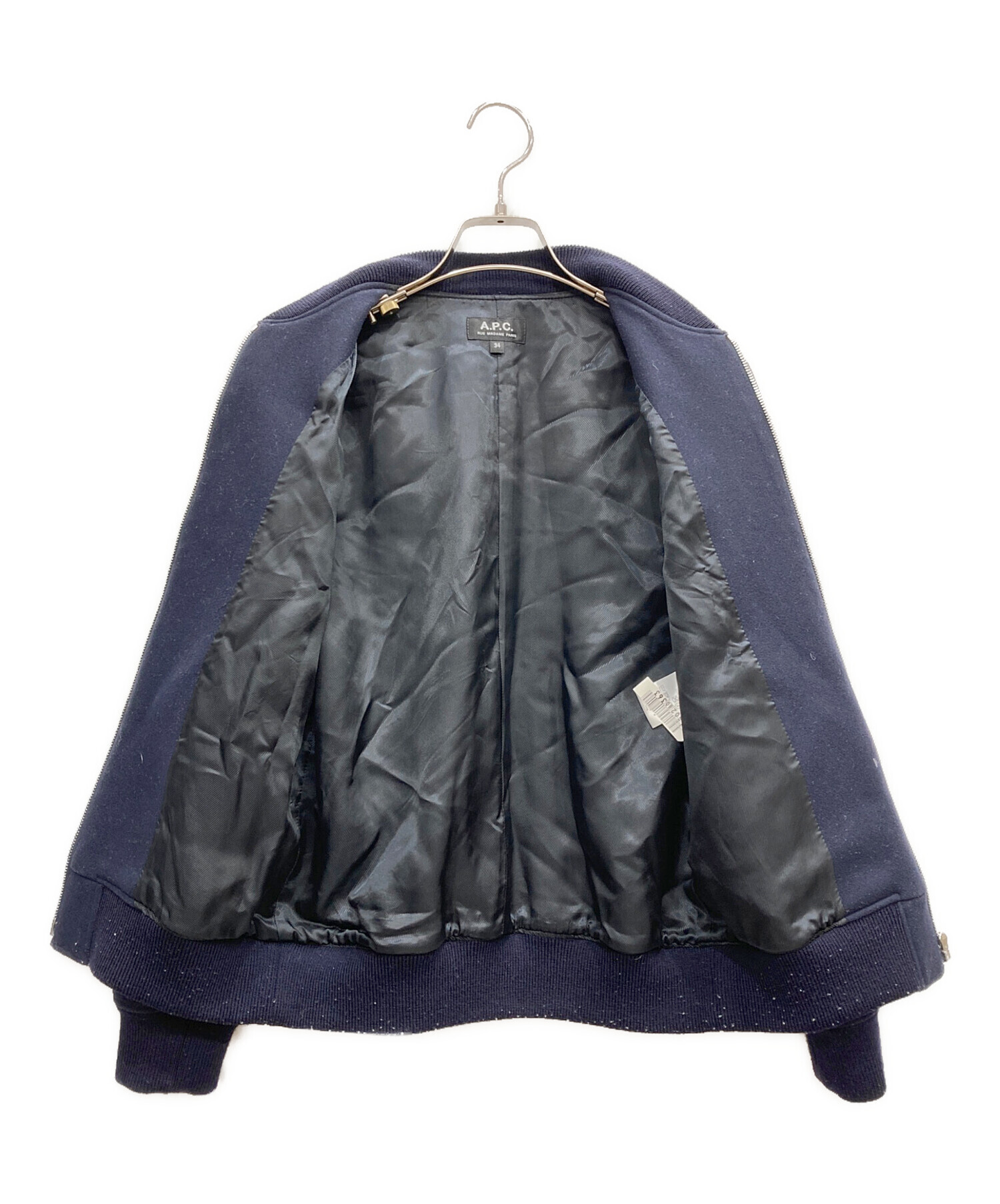 A.P.C. アーペーセーウールジャケット XS コート　ブルゾン　パーカー 中古・古着通販】A.P.C. (アーペーセー) ウールジップブルゾン