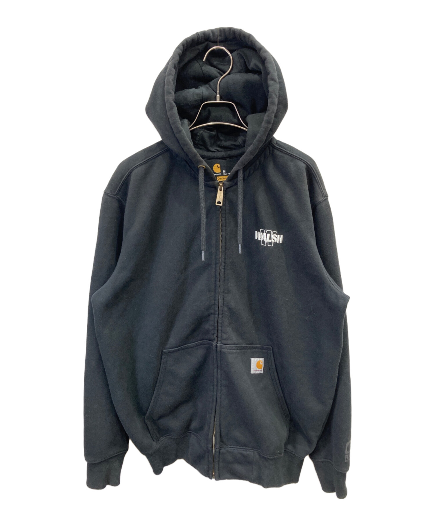 【人気ブランド】カーハート ジップ パーカー フーディー 肉厚 ブラック L 中古・古着通販】CarHartt (カーハート) 防水ジップパーカー ブラック