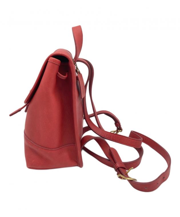 中古・古着通販】COACH (コーチ) ターンロックミニリュック レッド