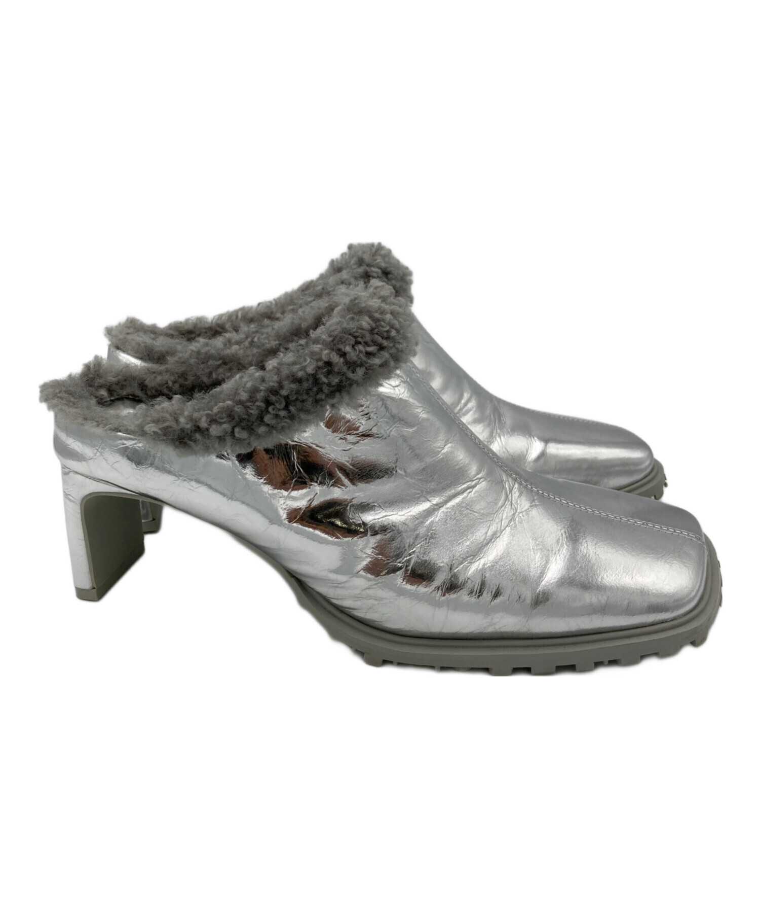 【新品未使用】moomo 中古・古着通販】OMMO (オーエムエムオー) SQUARE TOE BOA MULE