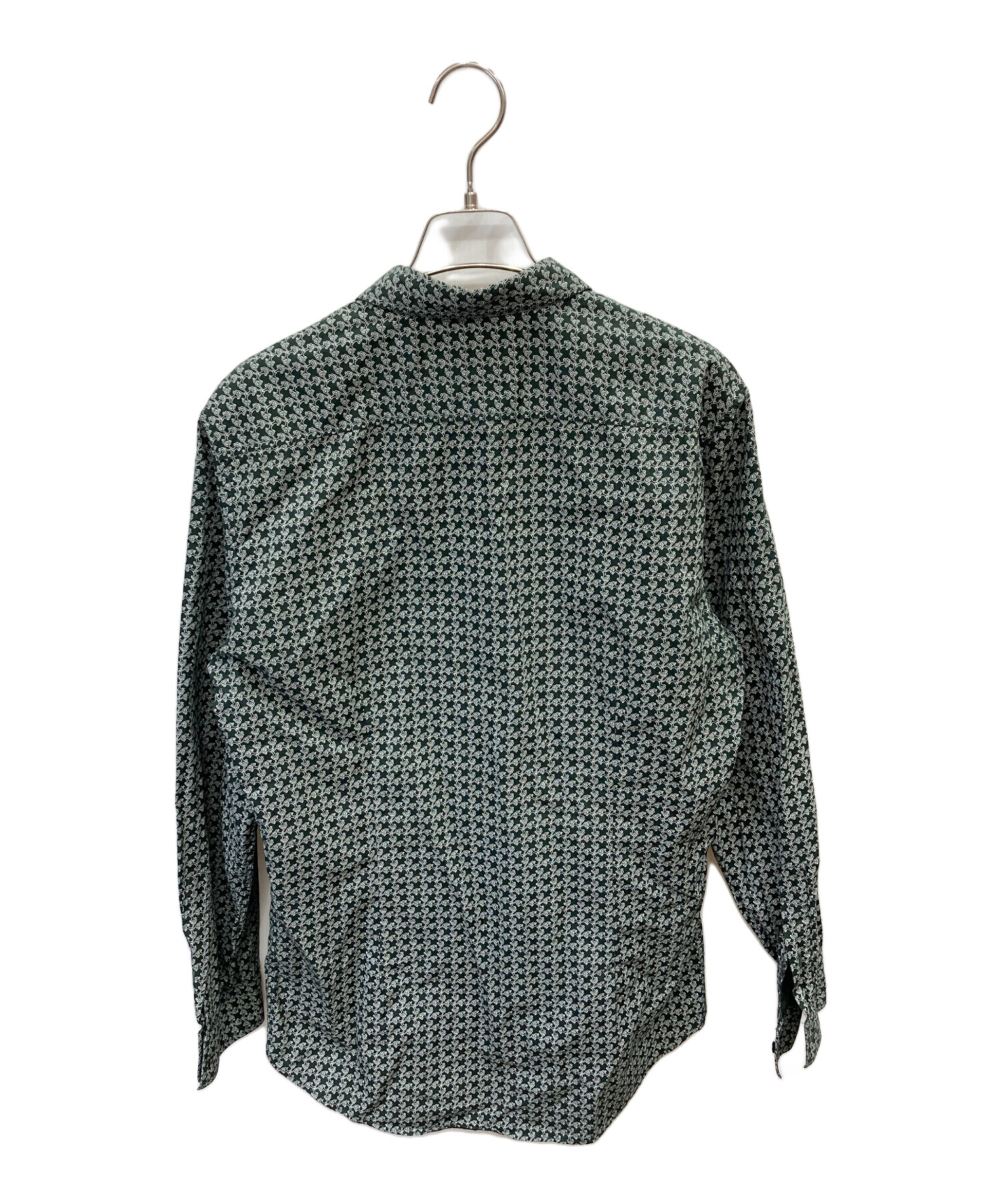 中古・古着通販】GUCCI (グッチ) ビットプリント総柄シャツ グリーン