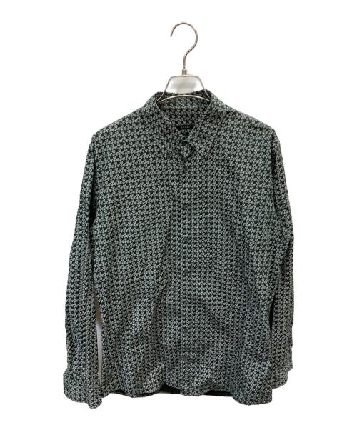 中古・古着通販】GUCCI (グッチ) ビットプリント総柄シャツ グリーン