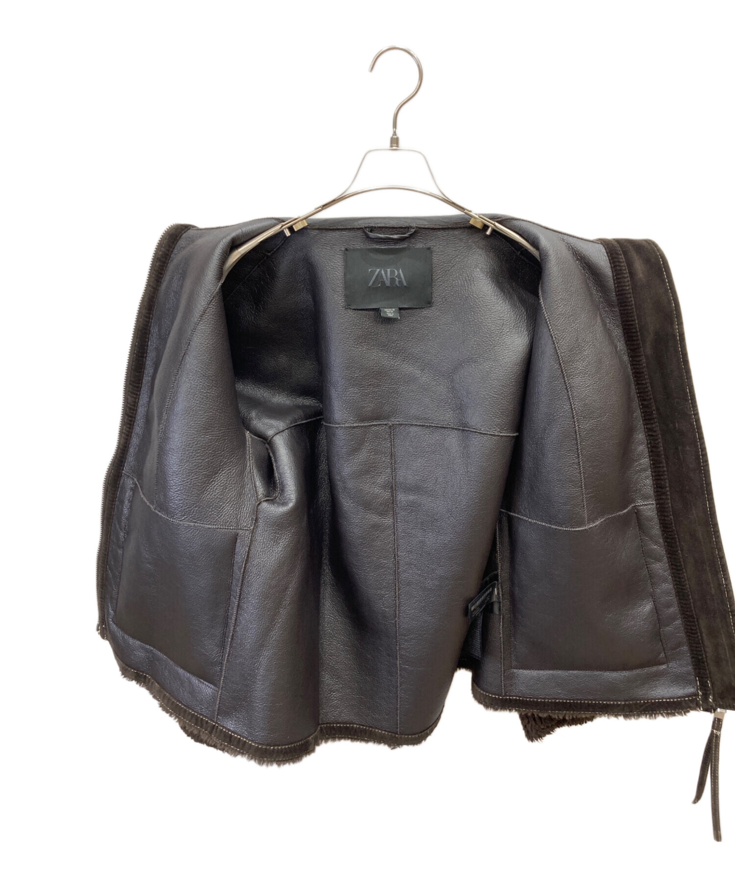 中古・古着通販】ZARA (ザラ) ダブルフェイスボアジャケット ブラウン