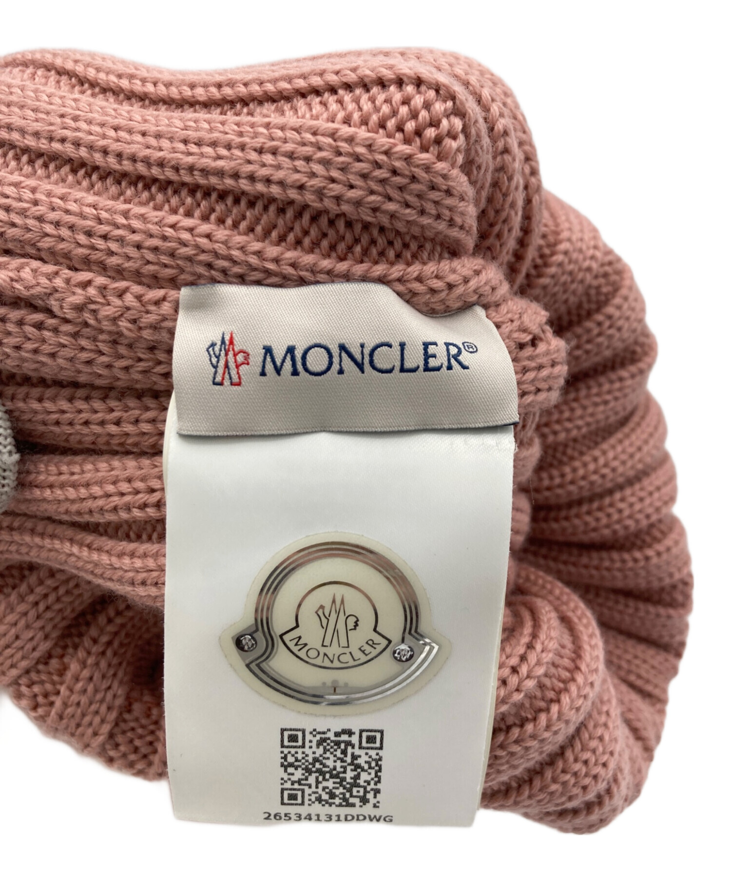 中古・古着通販】MONCLER (モンクレール) ぽんぽんニット帽 ピンク