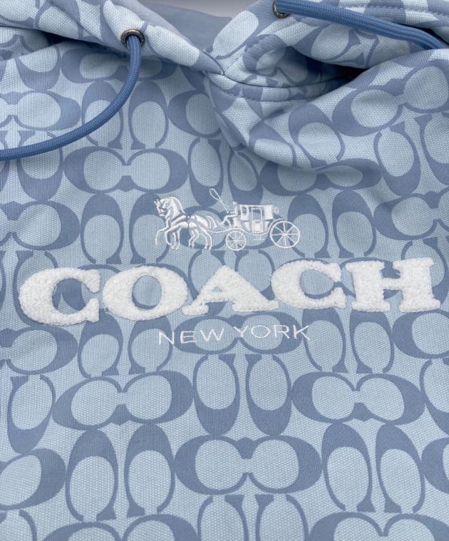 中古・古着通販】COACH (コーチ) シグネチャーロゴパーカー ブルー