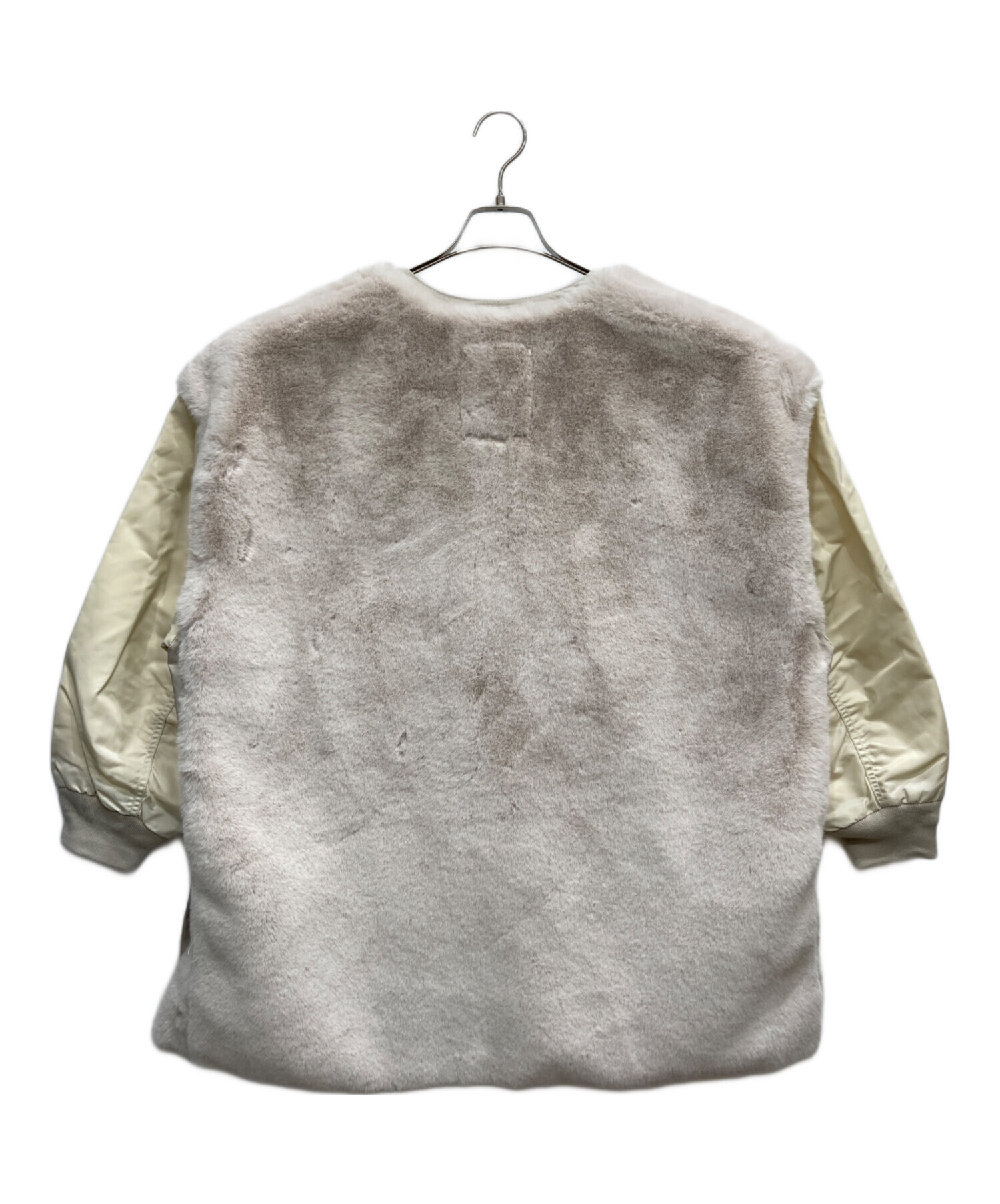 中古・古着通販】etsinta (エシンタ) ファー切替ジャケット ホワイト