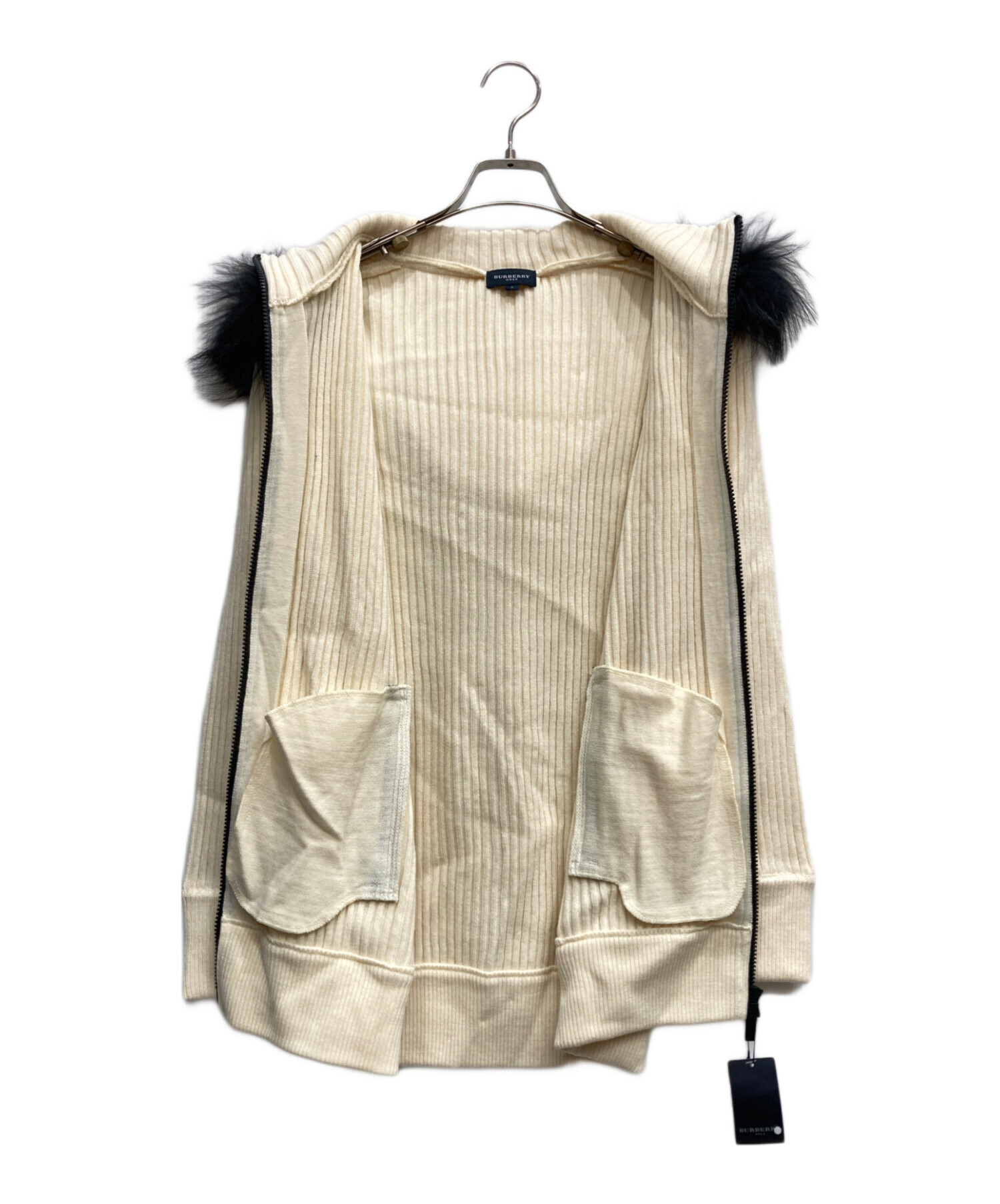 中古・古着通販】BURBERRY GOLF (バーバリーゴルフ) ファー付ニット