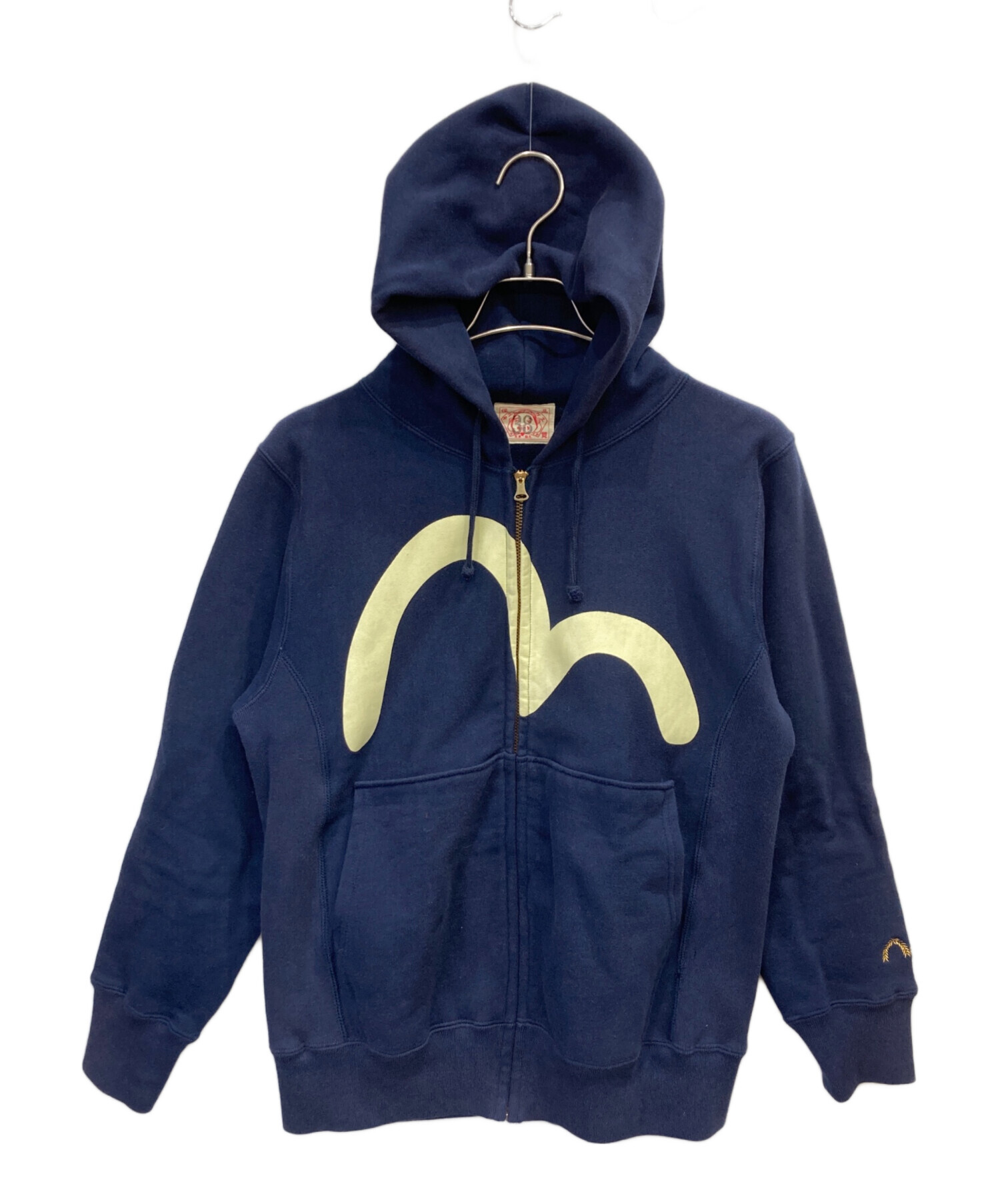 中古・古着通販】EVISU (エヴィス) ジップパーカー ネイビー サイズ:38 