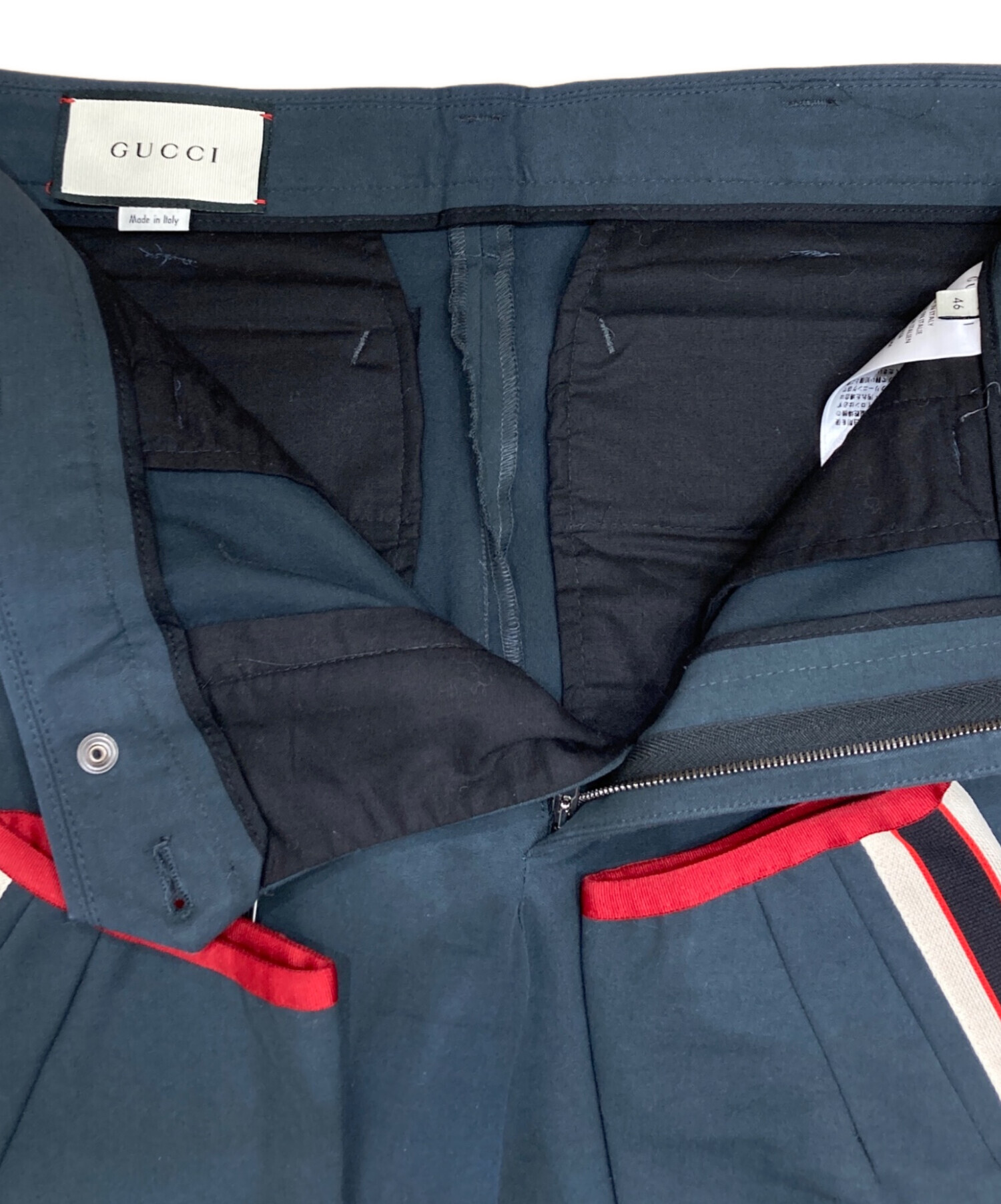 中古・古着通販】GUCCI (グッチ) サイドラインギャバジンストレッチ