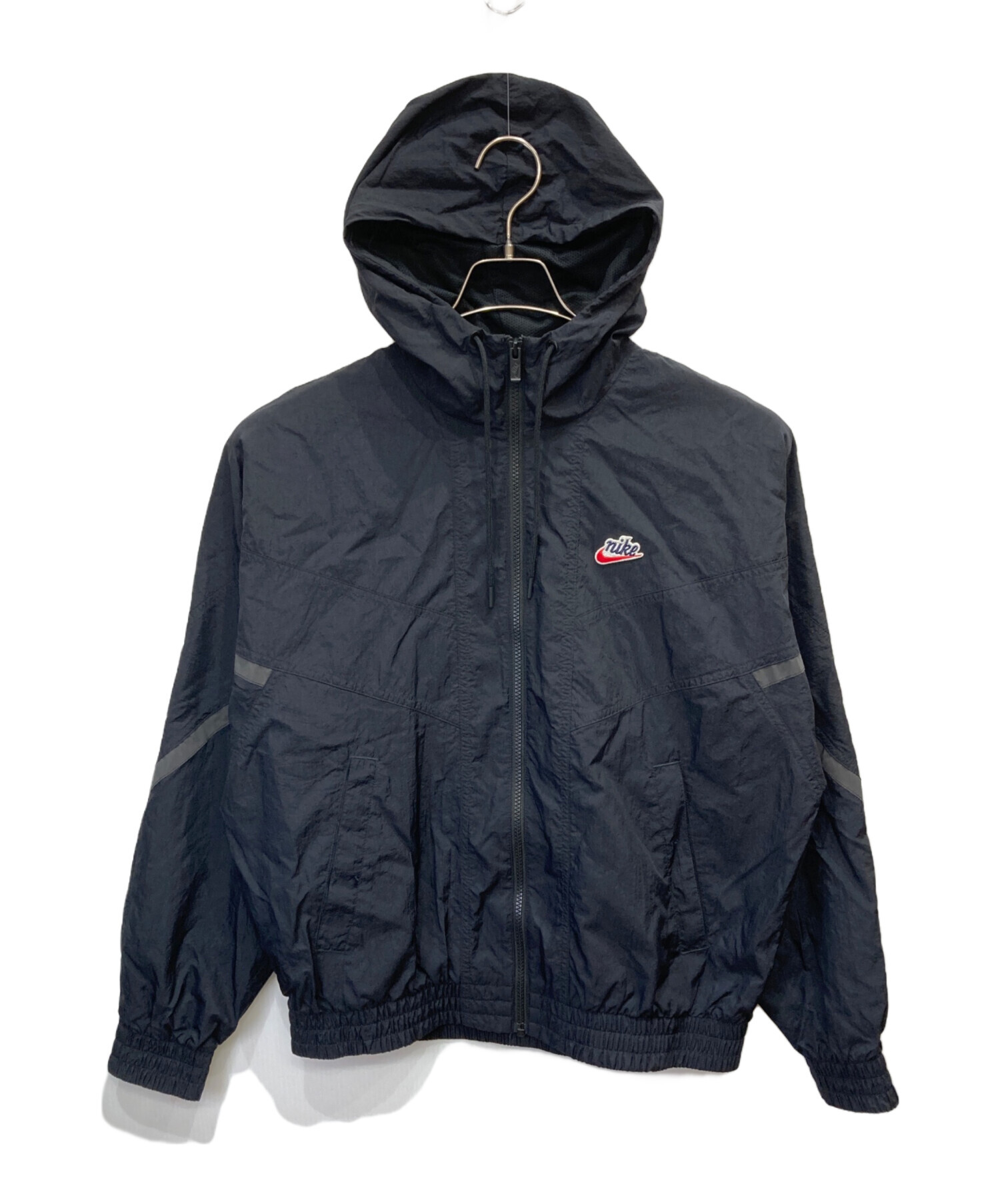 中古・古着通販】NIKE (ナイキ) ナイロンジャケット ブラック サイズ:S 