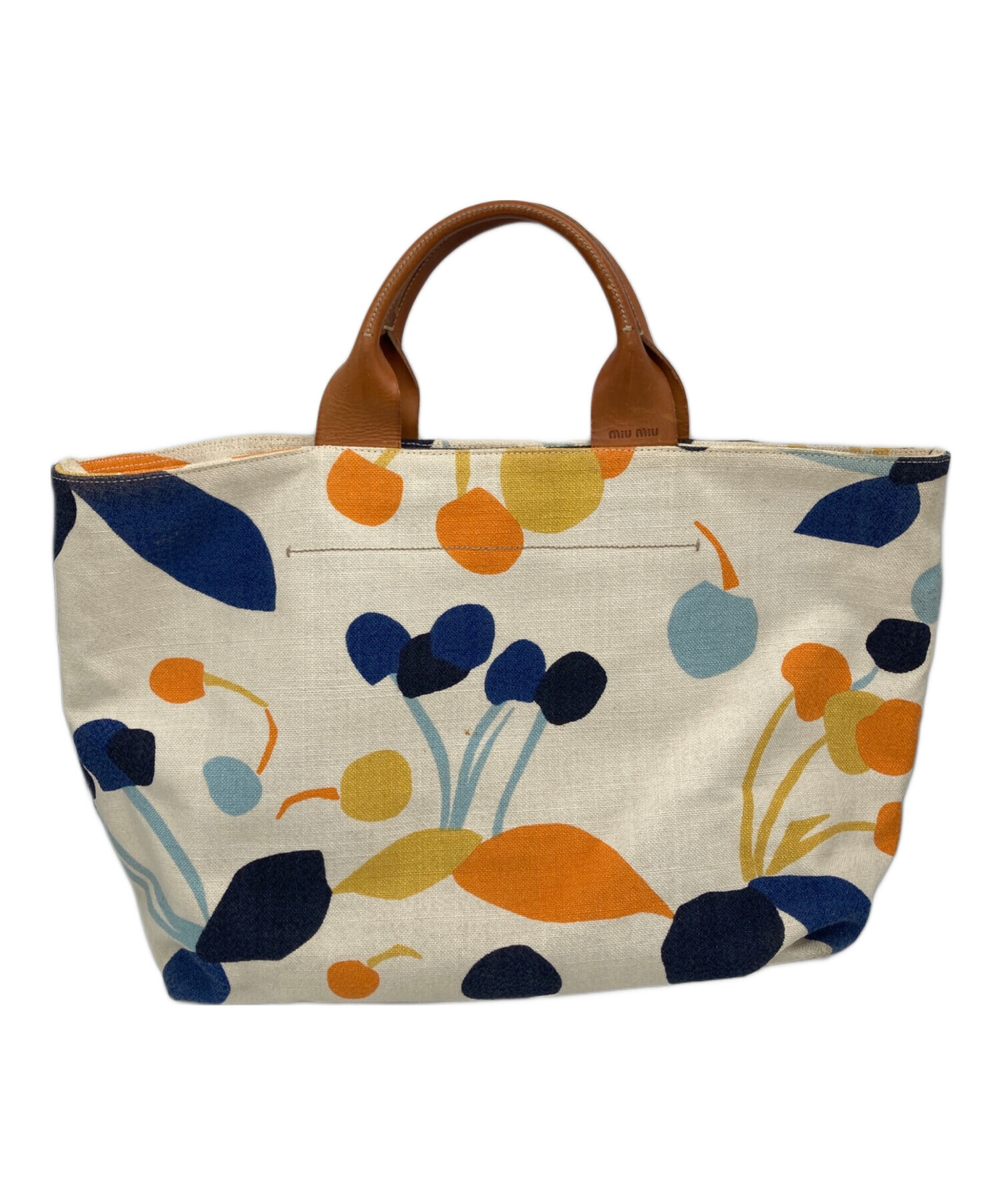 中古・古着通販】MIU MIU (ミュウミュウ) 花柄キャンバストートバッグ