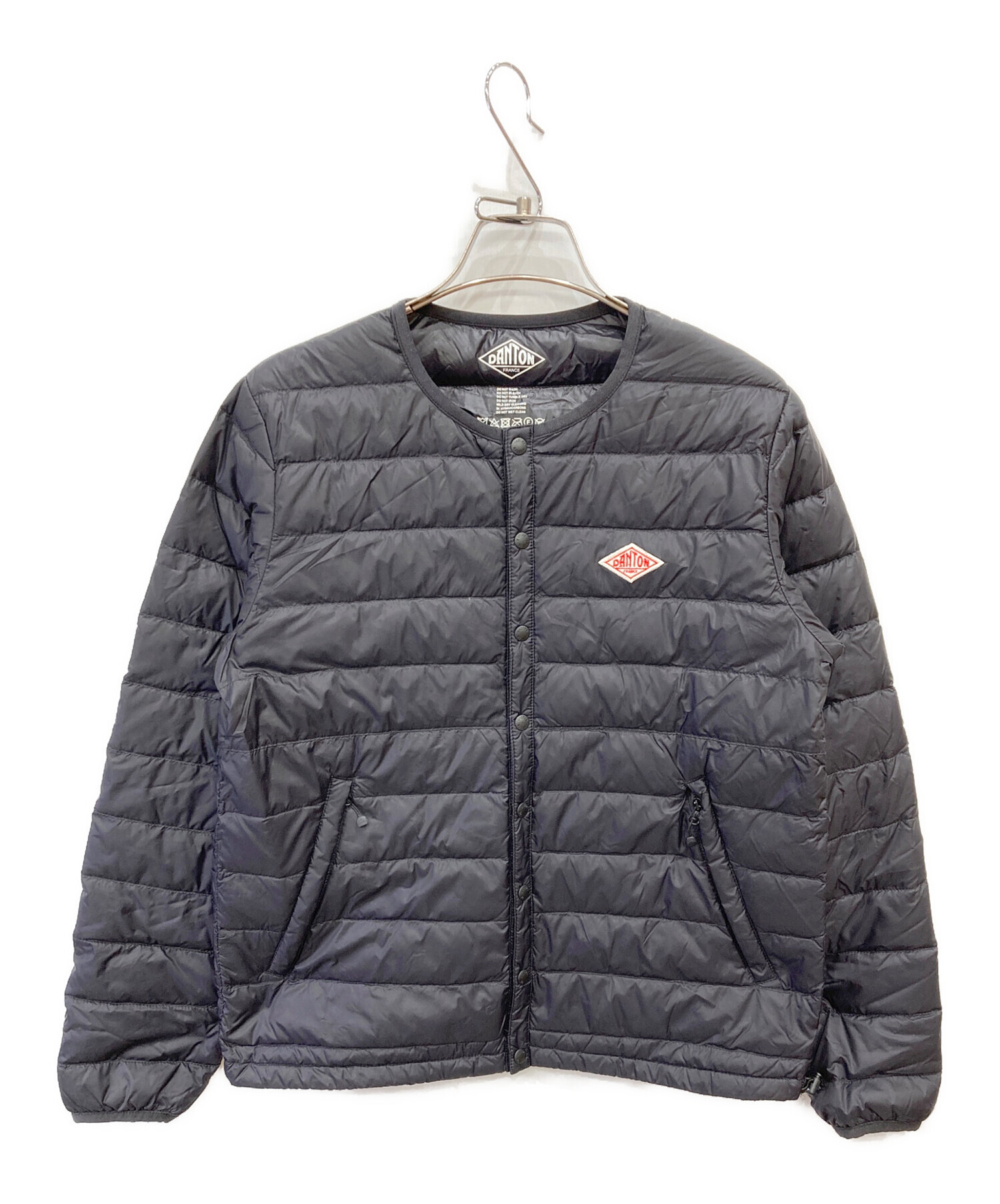 近年モデル✨️DANTON【N3-B 】DOWN JACKET 比翼 ネイビー 中古・古着通販】DANTON (ダントン) ノーカラーダウンジャケット