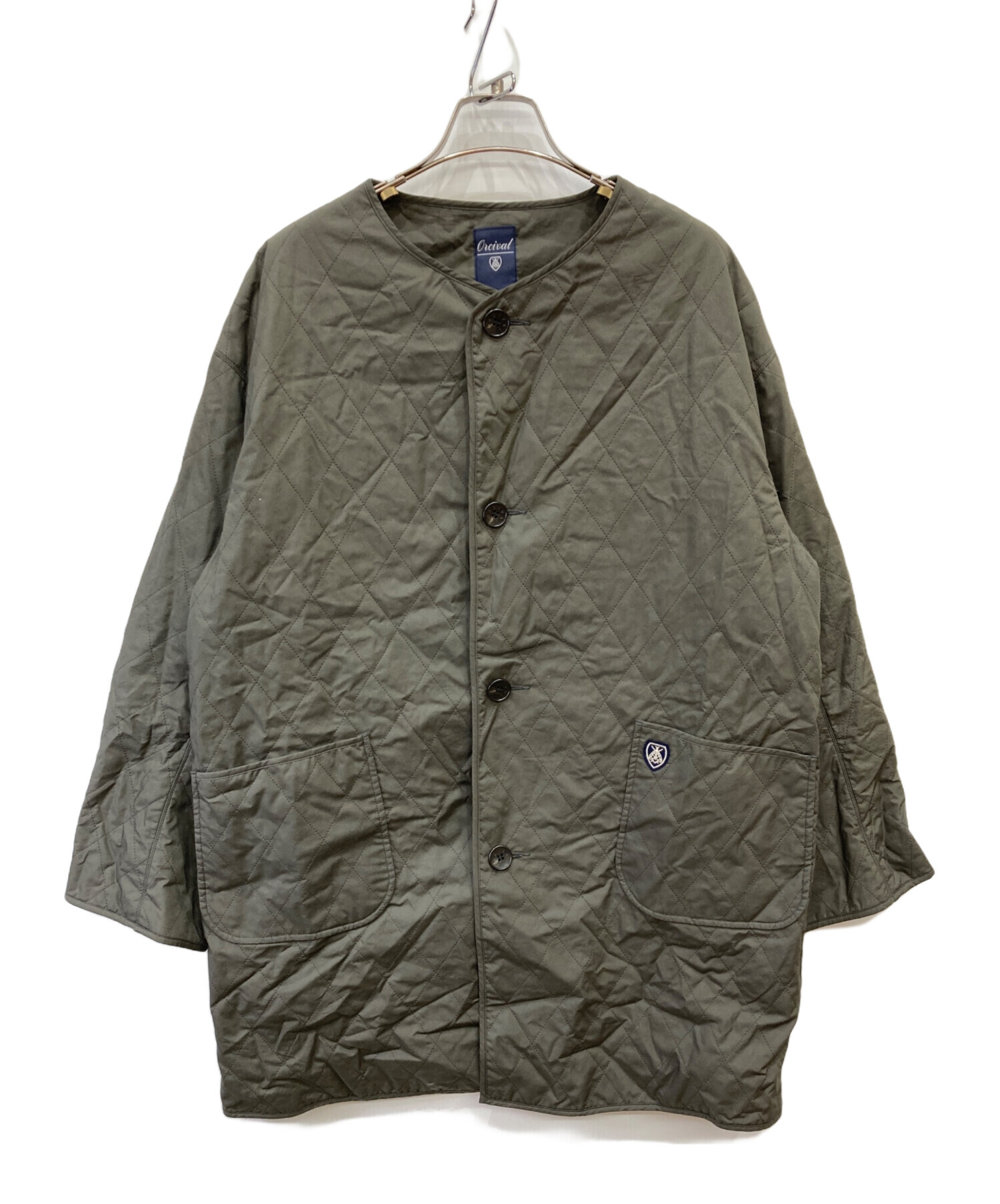 中古・古着通販】ORCIVAL (オーシバル) ノーカラーキルティングコート