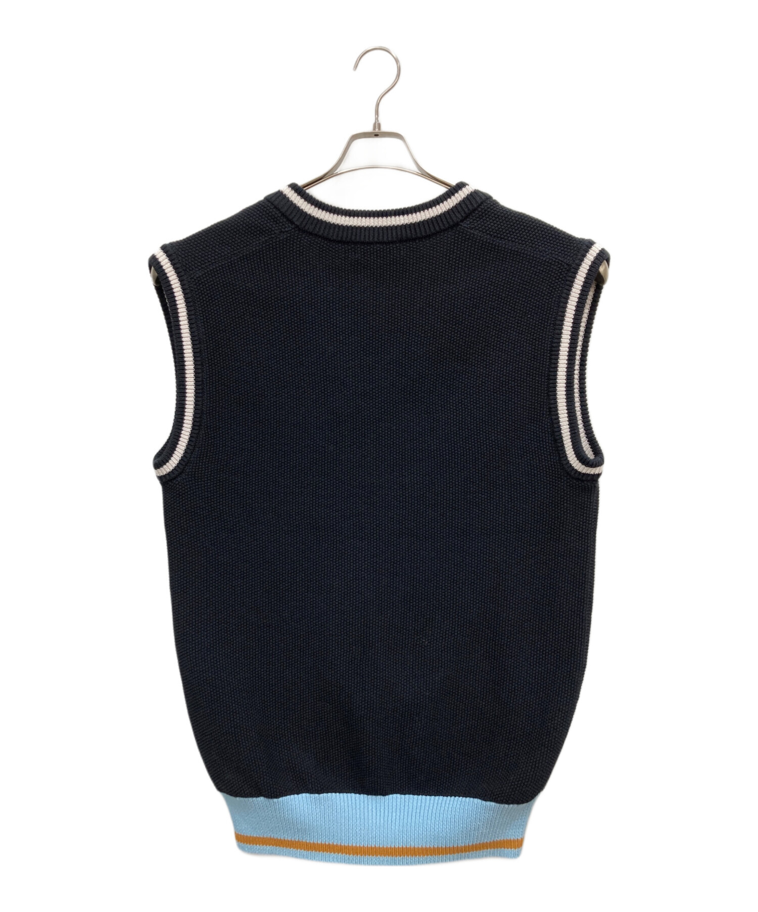 中古・古着通販】FRED PERRY (フレッドペリー) ニットベスト ブラック