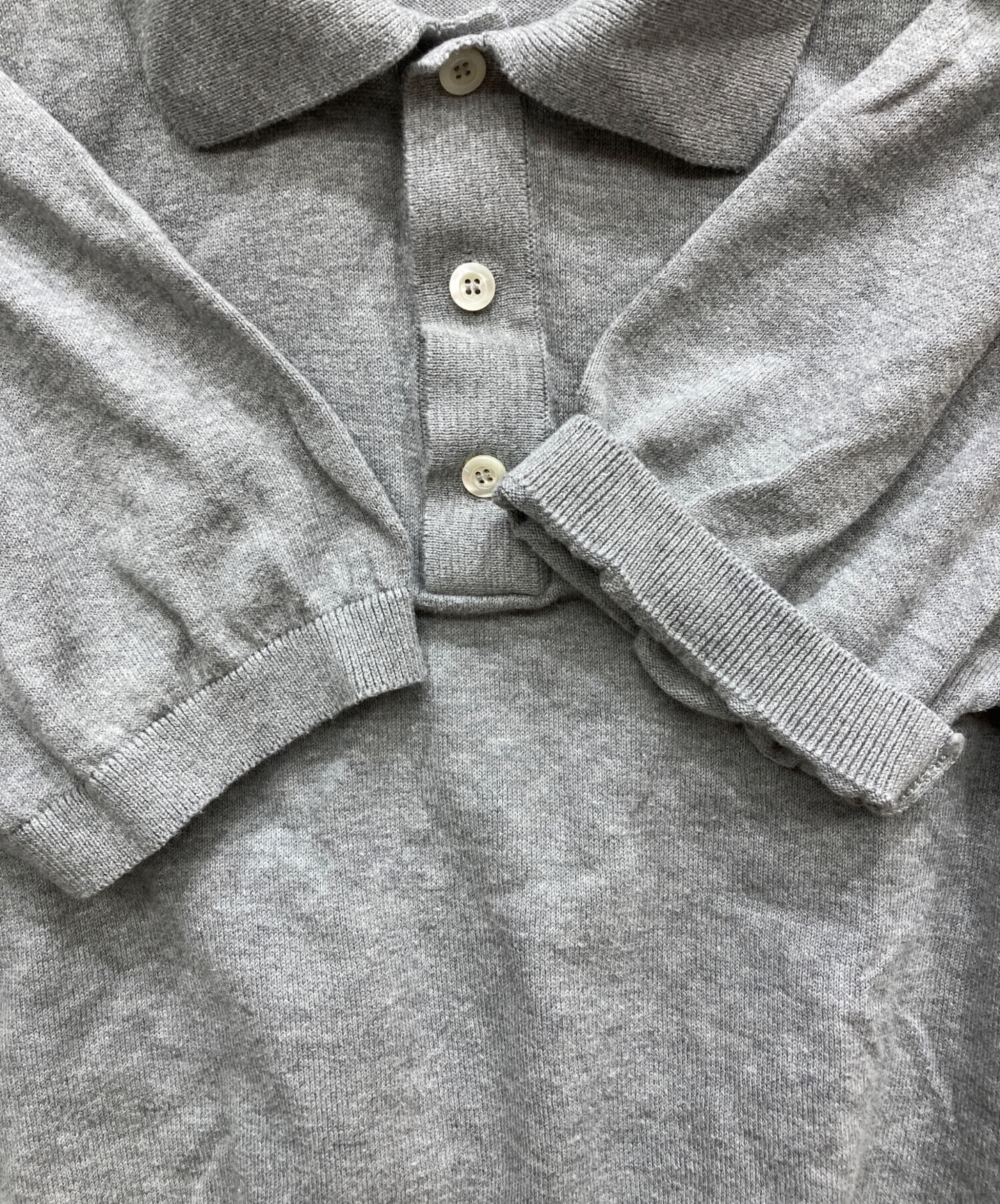 【中古】ancellm ポロシャツ 2 グレー 中古・古着通販】ANCELLM (アンセルム) ポロシャツ / S/S POLO SHIRT