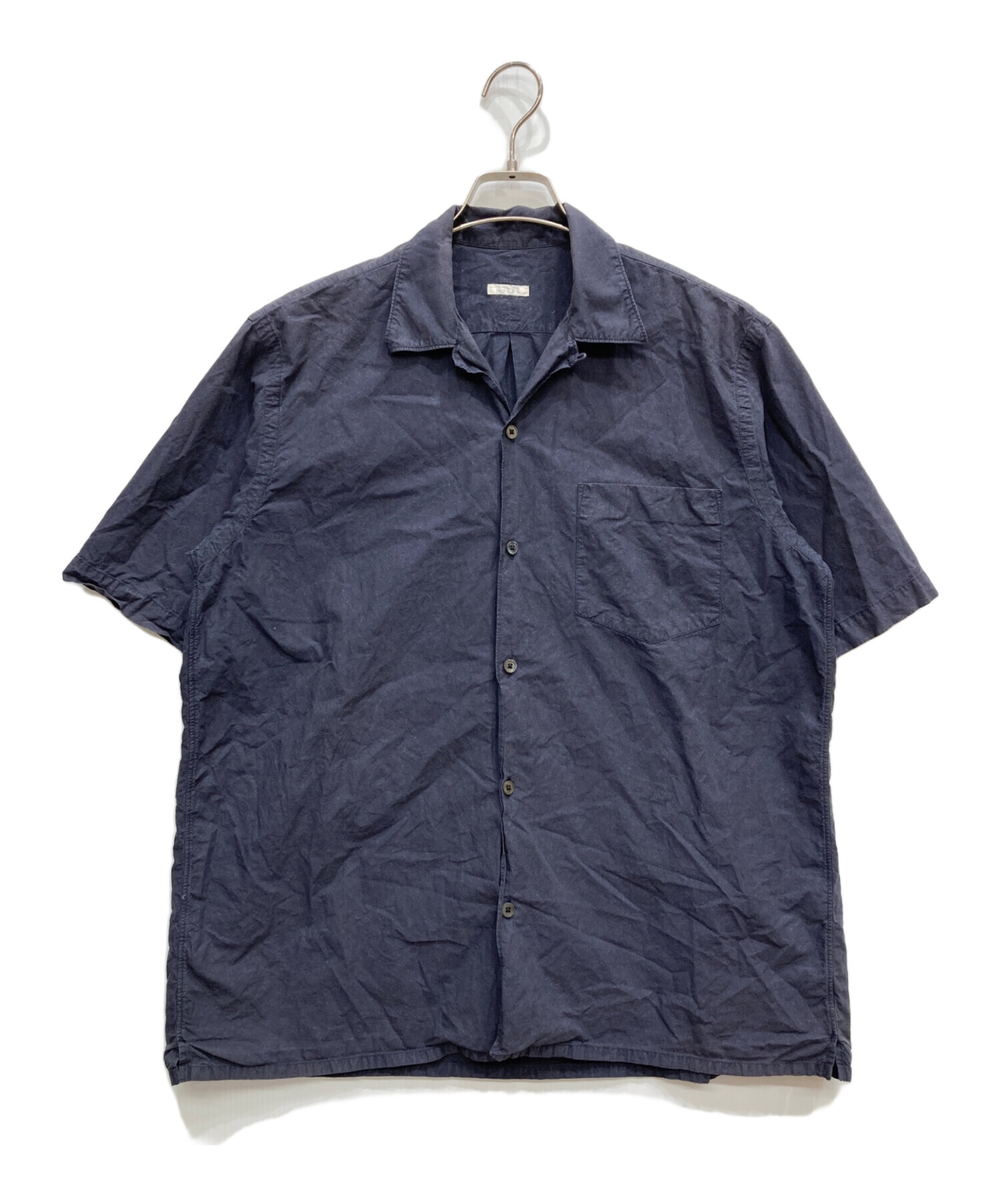 中古・古着通販】COMOLI (コモリ) オープンカラーシャツ ネイビー