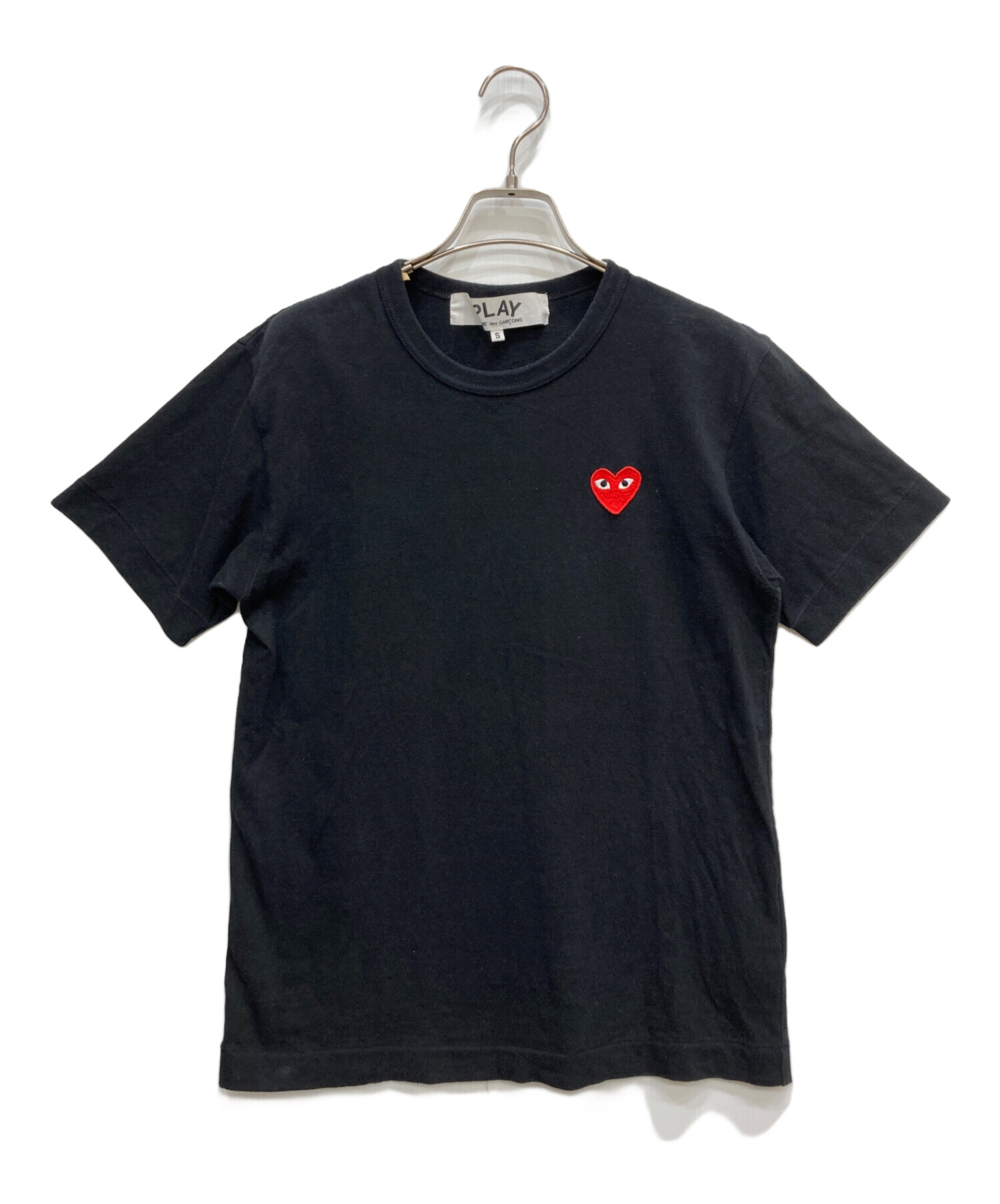 PLAY COMME des GARCONS Tシャツ・カットソー S 黒 【古着】【中古】【送料無料】 中古・古着通販】PLAY COMME des GARCONS (プレイコムデギャルソン) T