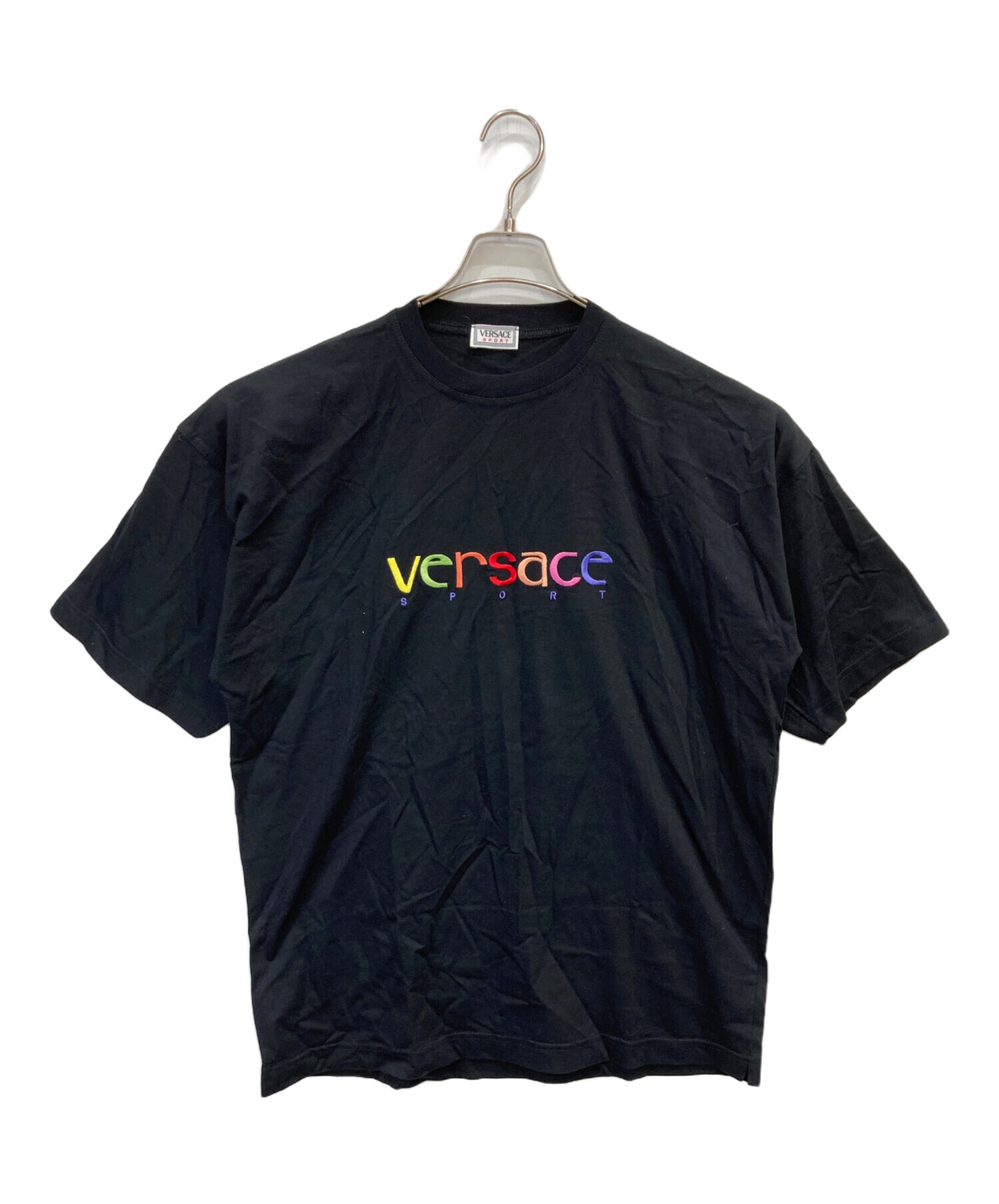 VersaceスポーツTシャツ 中古・古着通販】VERSACE SPORT (ヴェルサーチ スポーツ) ロゴ刺繍T