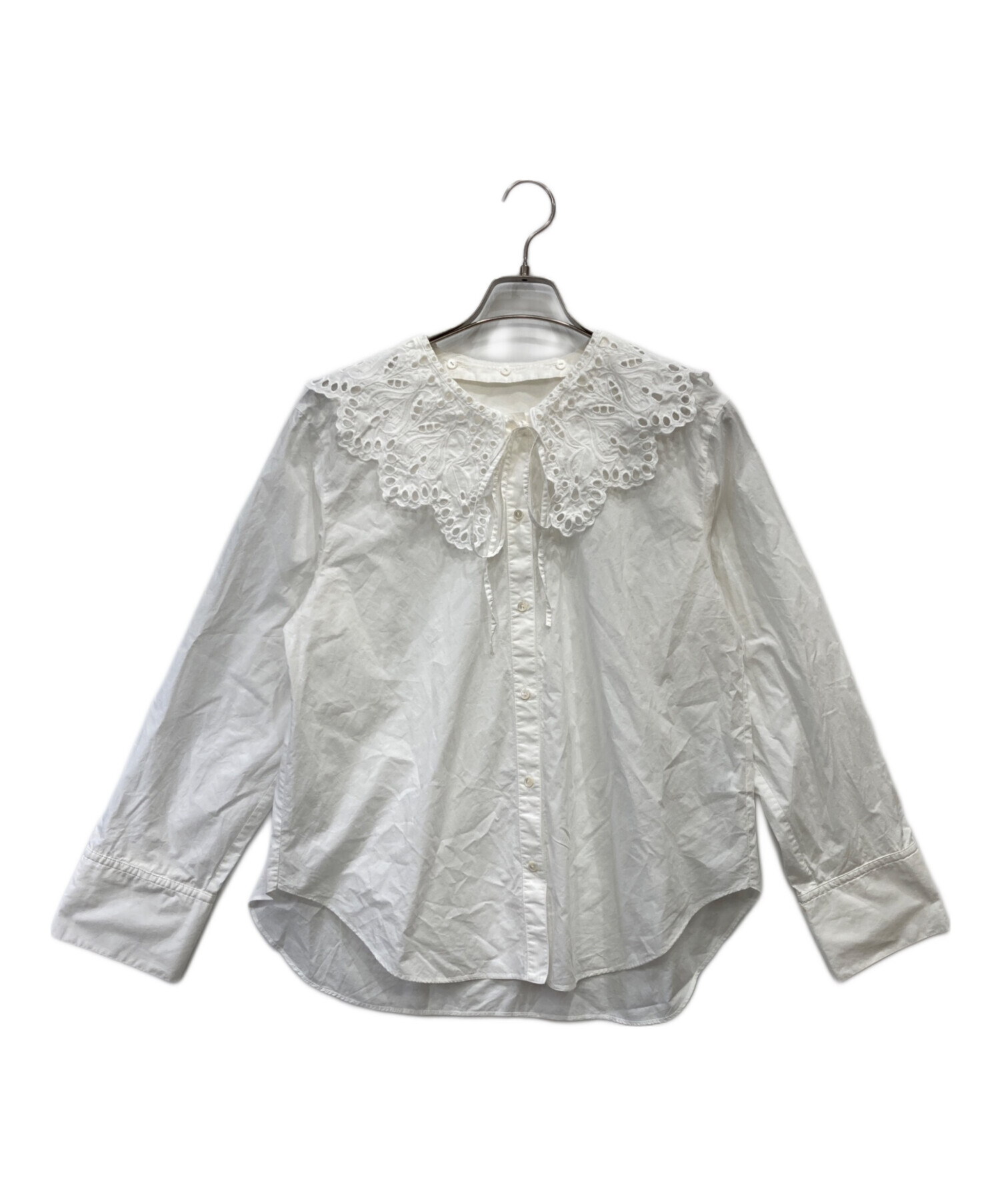 JILL STUARTレースシャツ未使用品美品 中古・古着通販】JILL STUART (ジルスチュアート) レースカラーシャツ