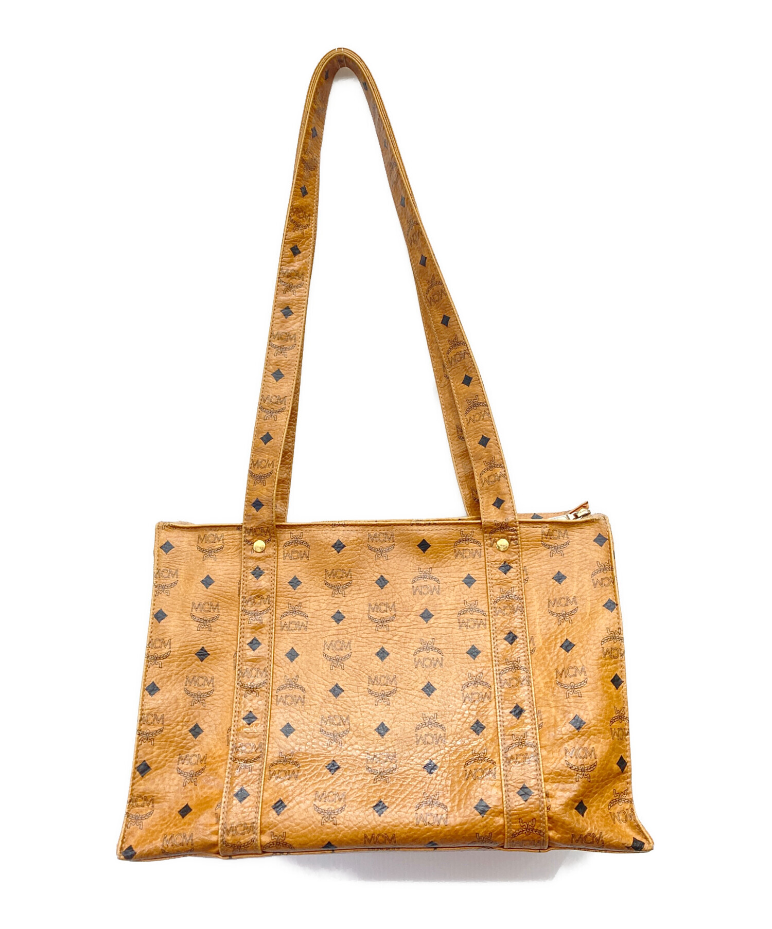 MCM トートバッグ 中古・古着通販】MCM (エムシーエム) トートバッグ オレンジ｜ブランド