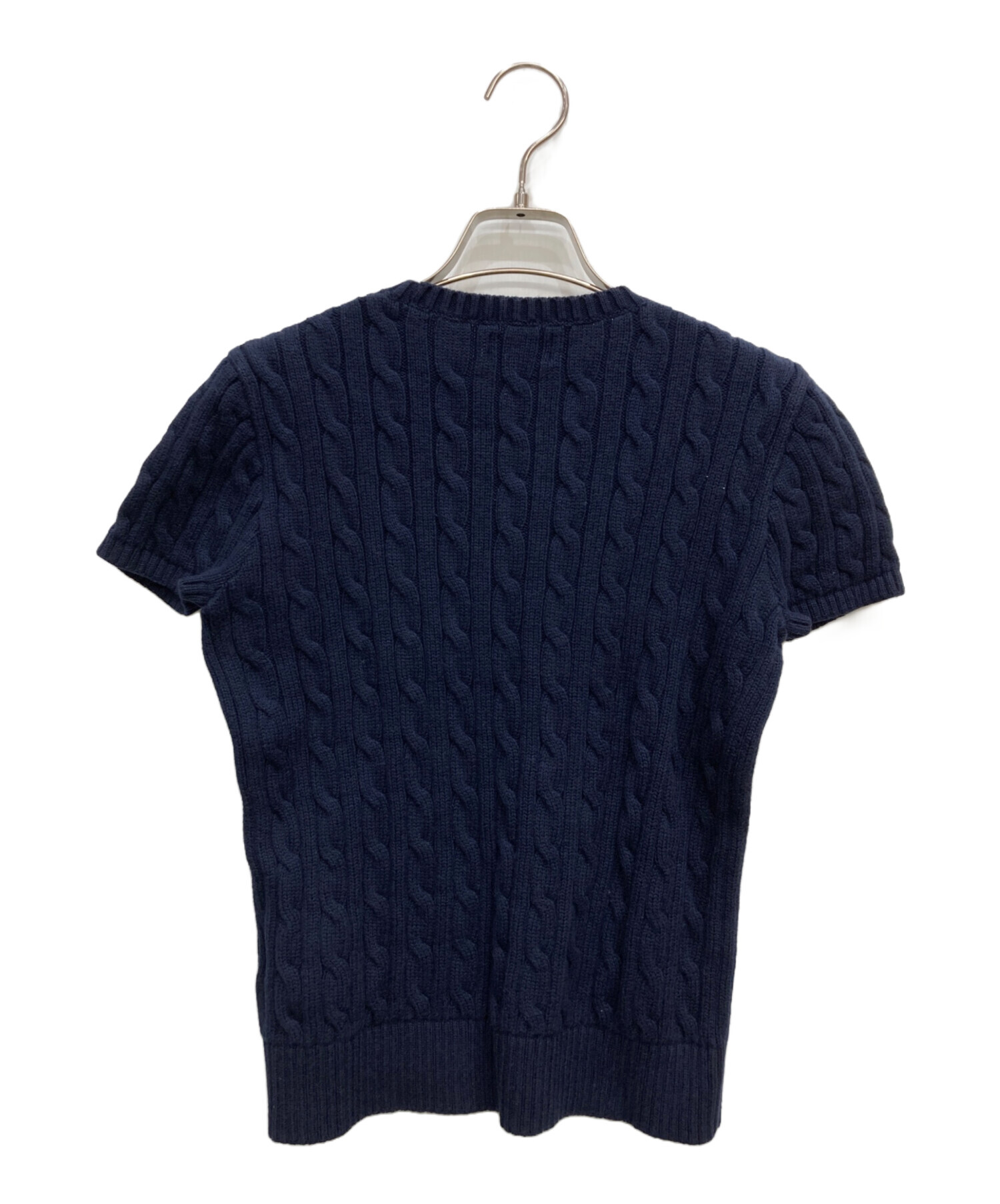 良品 POLO RALPH LAUREN ポロラルフローレン ショートスリーブ ケーブルニット セーター Sサイズ ブラック  レディース 古着 中古 USED 中古・古着通販】POLO RALPH LAUREN (ポロ・ラルフローレン